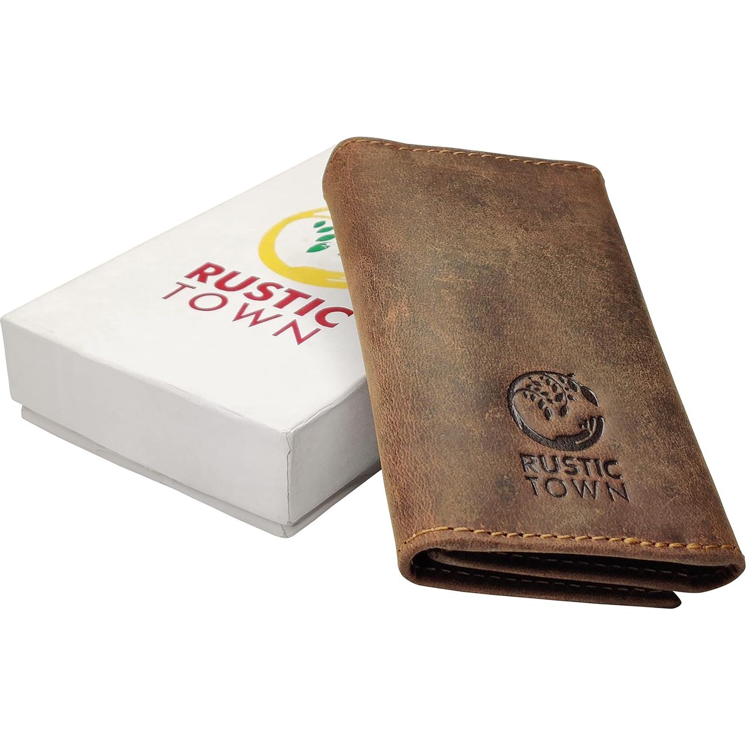 Soporte de Llaves de Cuero Rustic Town - Organizador Compacto