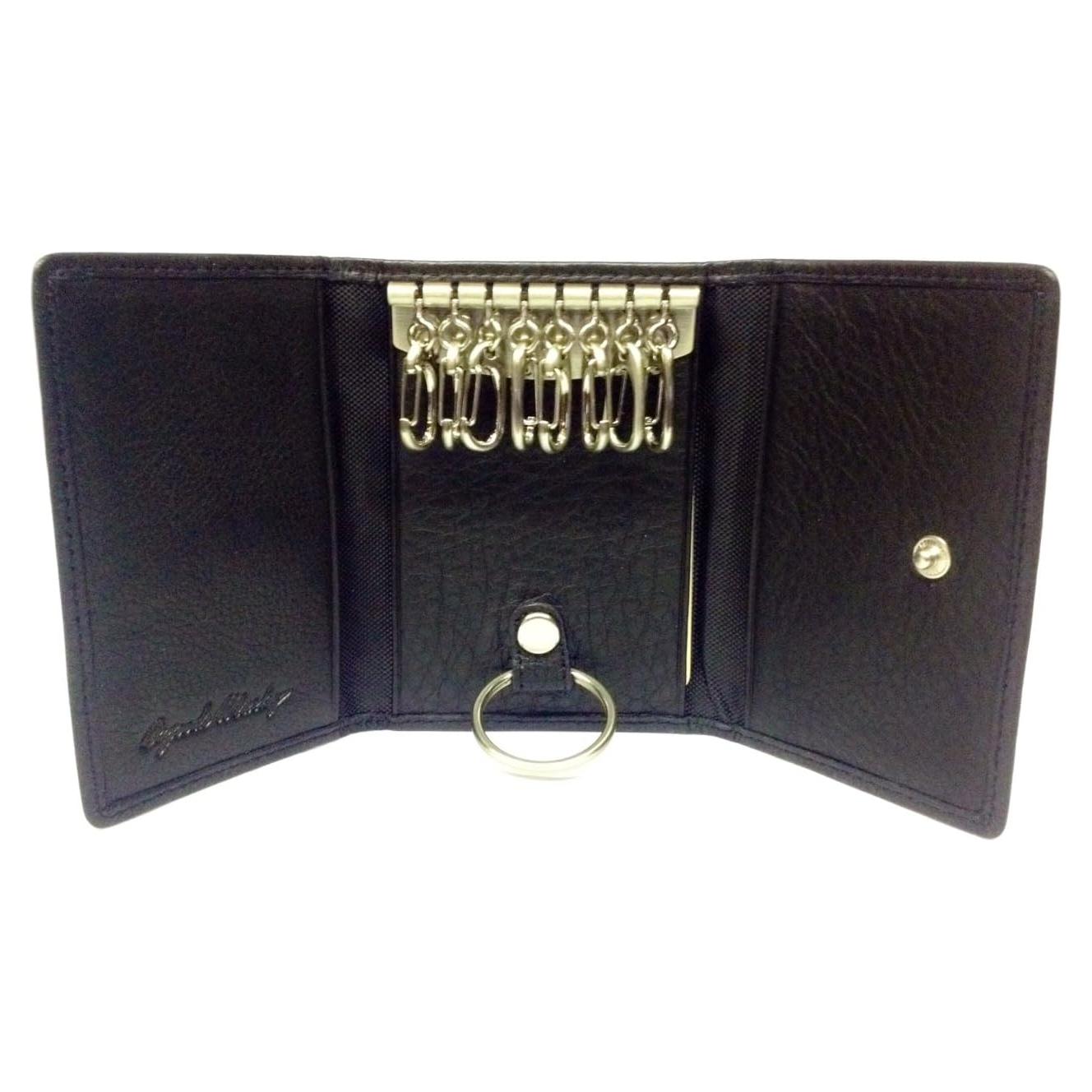 Estuche de Llaves de Cuero Osgoode Marley 8 Ganchos Negro