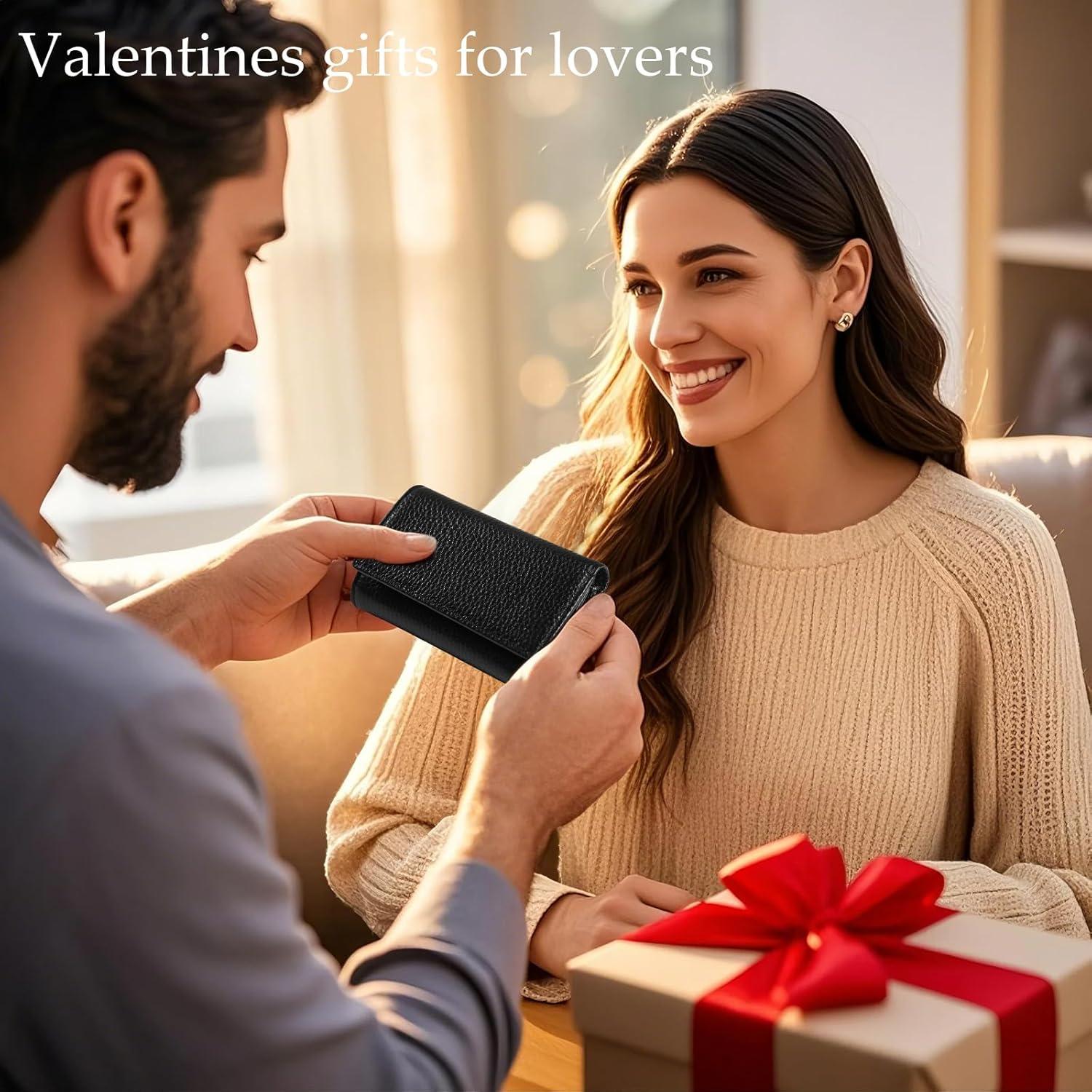 Cartera de Cuero Meichoon XF09 para Llaves y Tarjetas - Negro