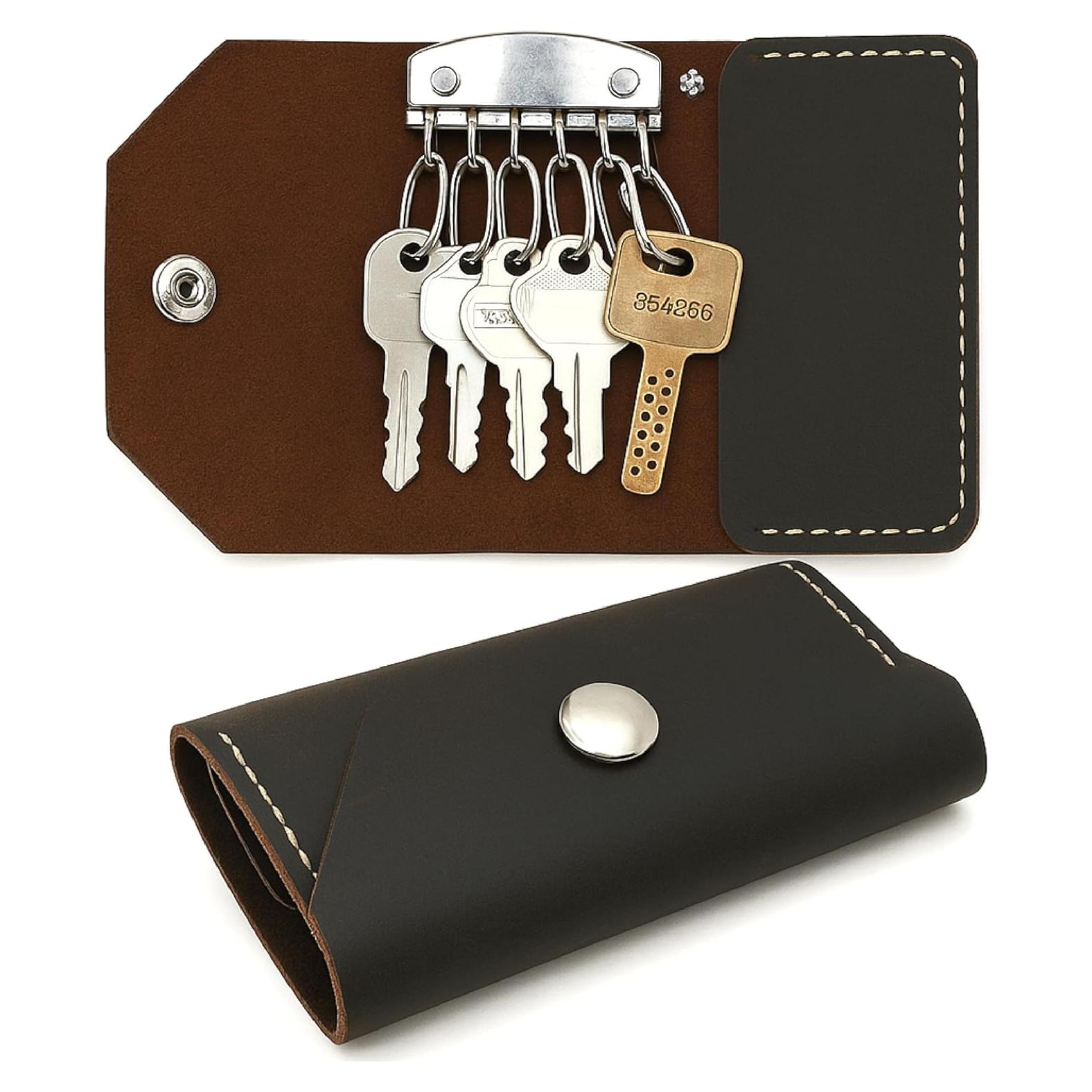 Funda de Llaves de Cuero TheAntiq, Compacta y Duradera