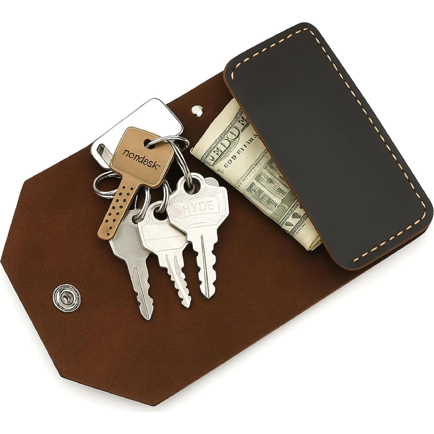 Funda de Llaves de Cuero TheAntiq, Compacta y Duradera