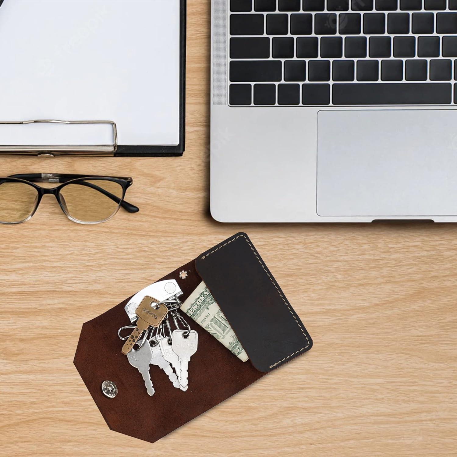 Funda de Llaves de Cuero TheAntiq, Compacta y Duradera