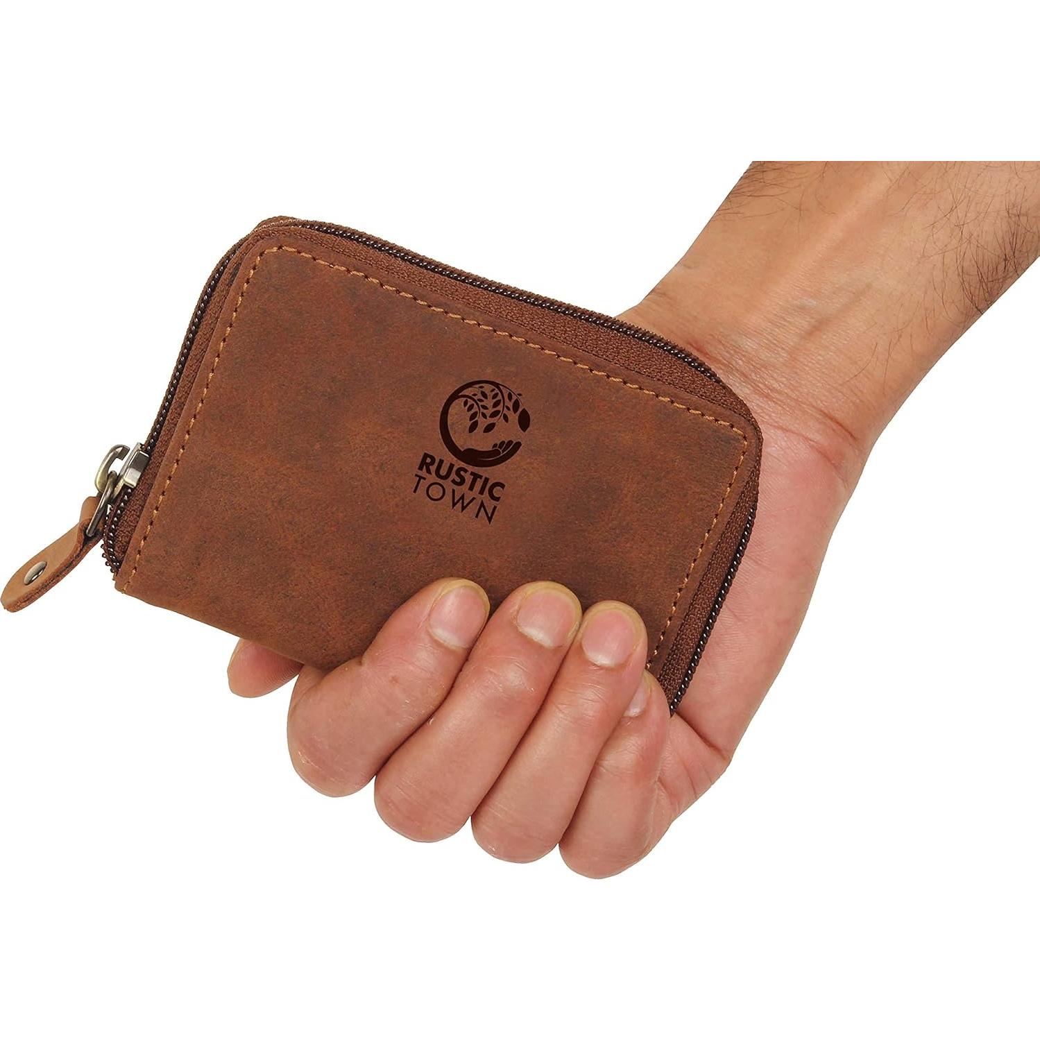 Funda de Llaves de Cuero Rustic Town - Organizador Compacto 8 Ganchos