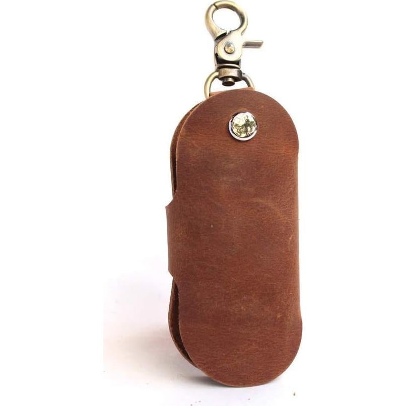 Organizador de Llaves de Cuero Crazy Horse Vintage - Funda Compacta
