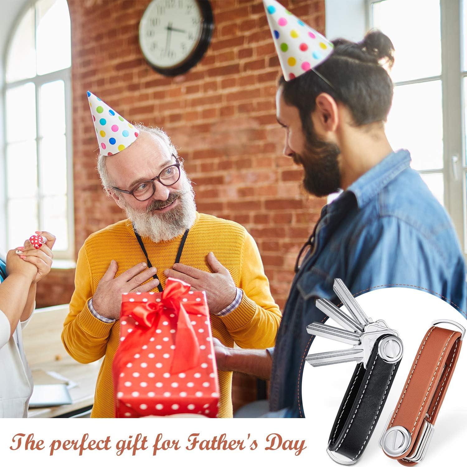 2 Juegos Organizador de Llaves de Cuero Chinco Compacto 16 Llaves