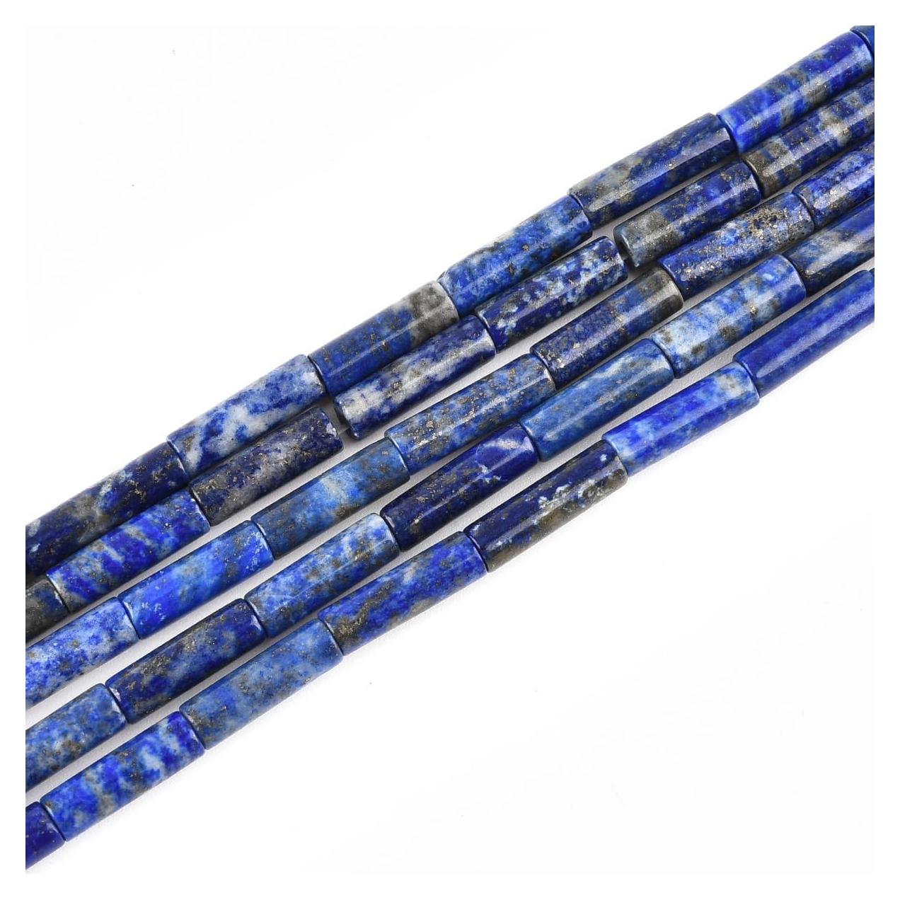 Cuentas de Lápiz Lázuli 4x13mm 38.1cm LIFAVOVY para Joyería