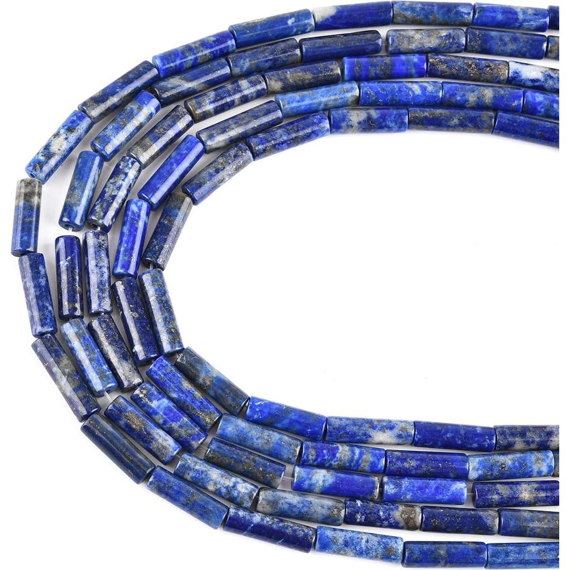 Cuentas de Lápiz Lázuli 4x13mm 38.1cm LIFAVOVY para Joyería