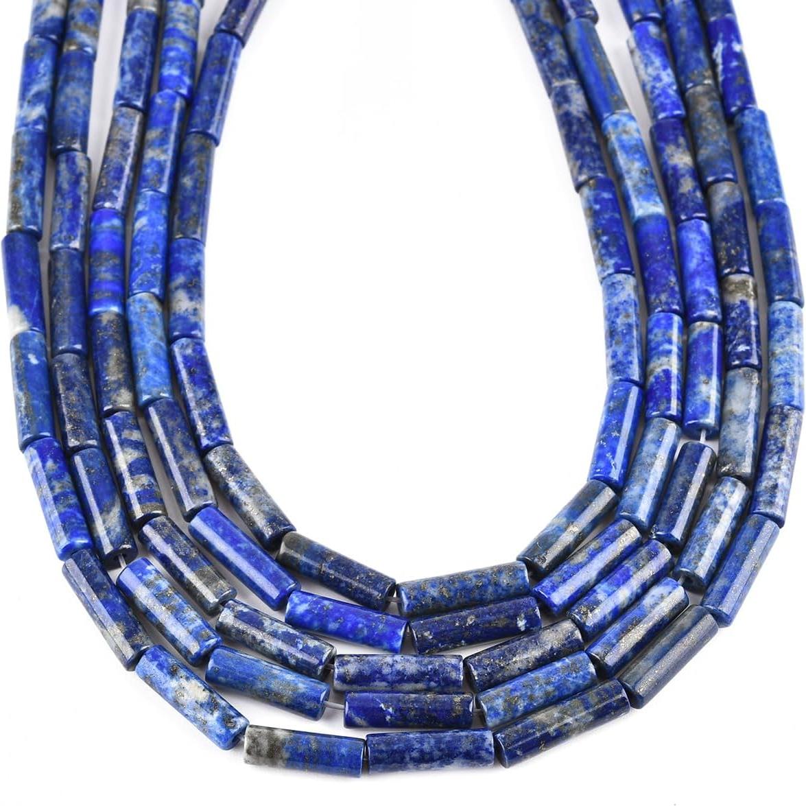 Cuentas de Lápiz Lázuli 4x13mm 38.1cm LIFAVOVY para Joyería