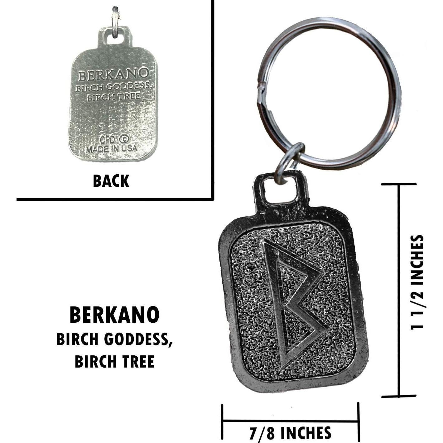 Llavero Runa Berkano Creative Pewter 3.81 cm Hecho en EE. UU.