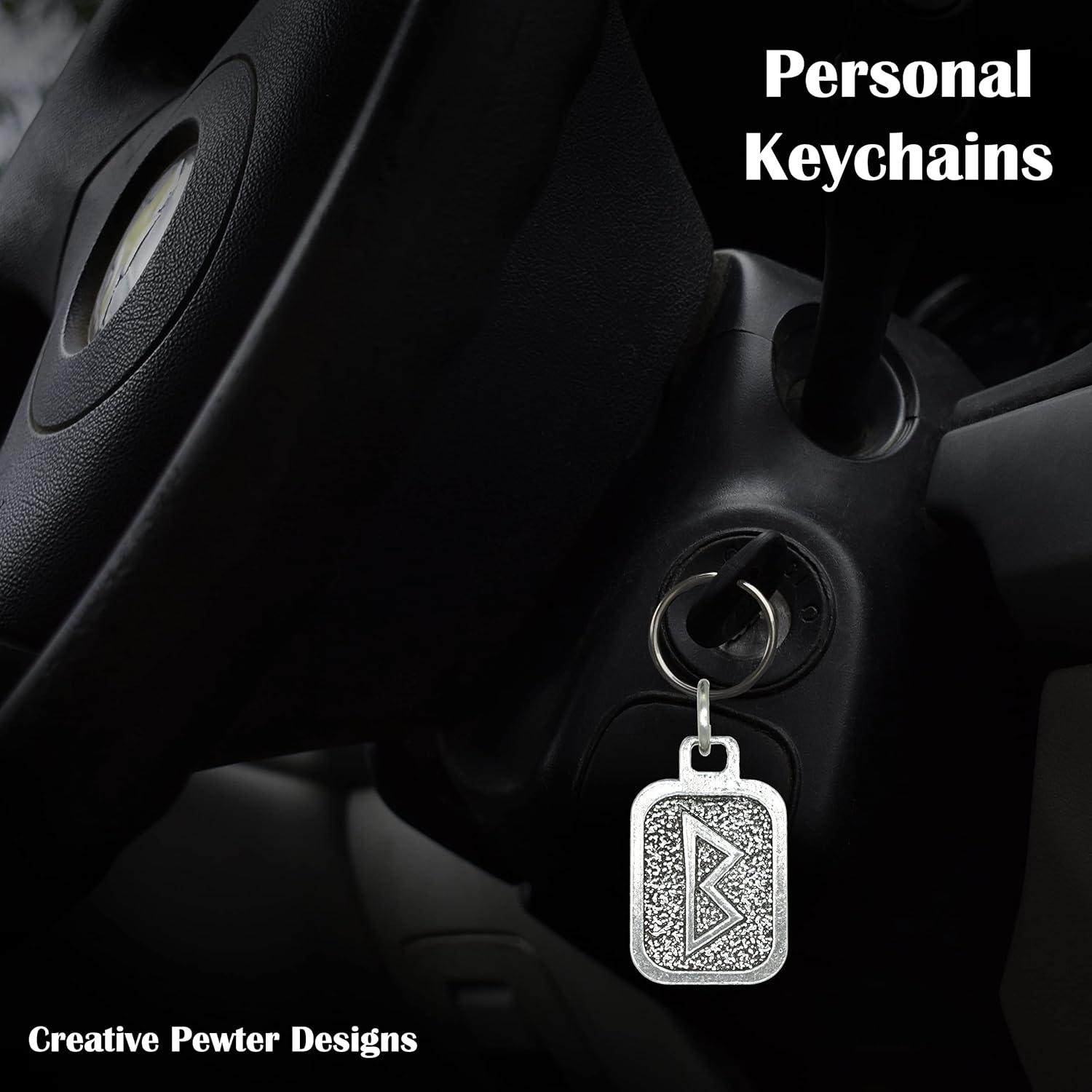 Llavero Runa Berkano Creative Pewter 3.81 cm Hecho en EE. UU.