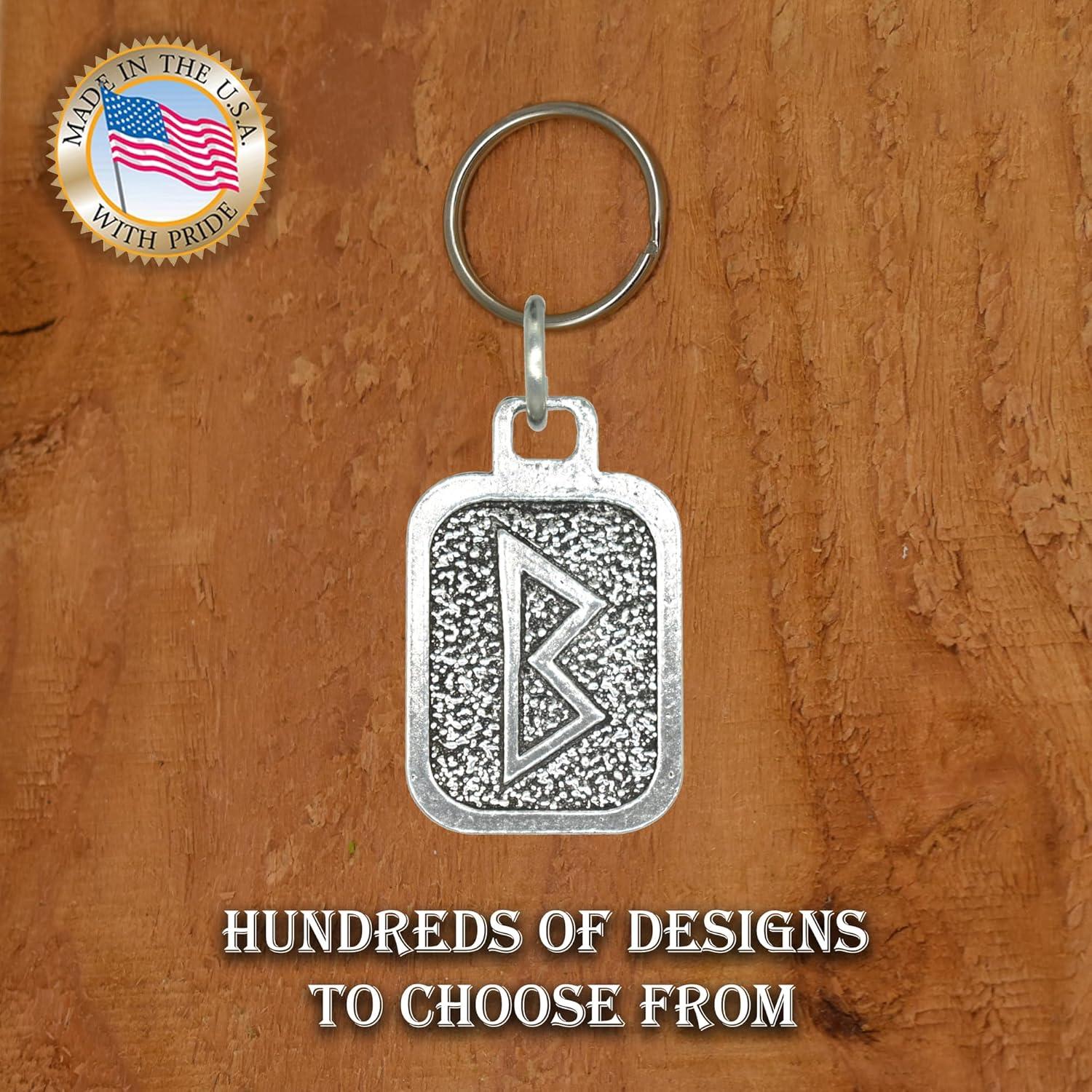 Llavero Runa Berkano Creative Pewter 3.81 cm Hecho en EE. UU.