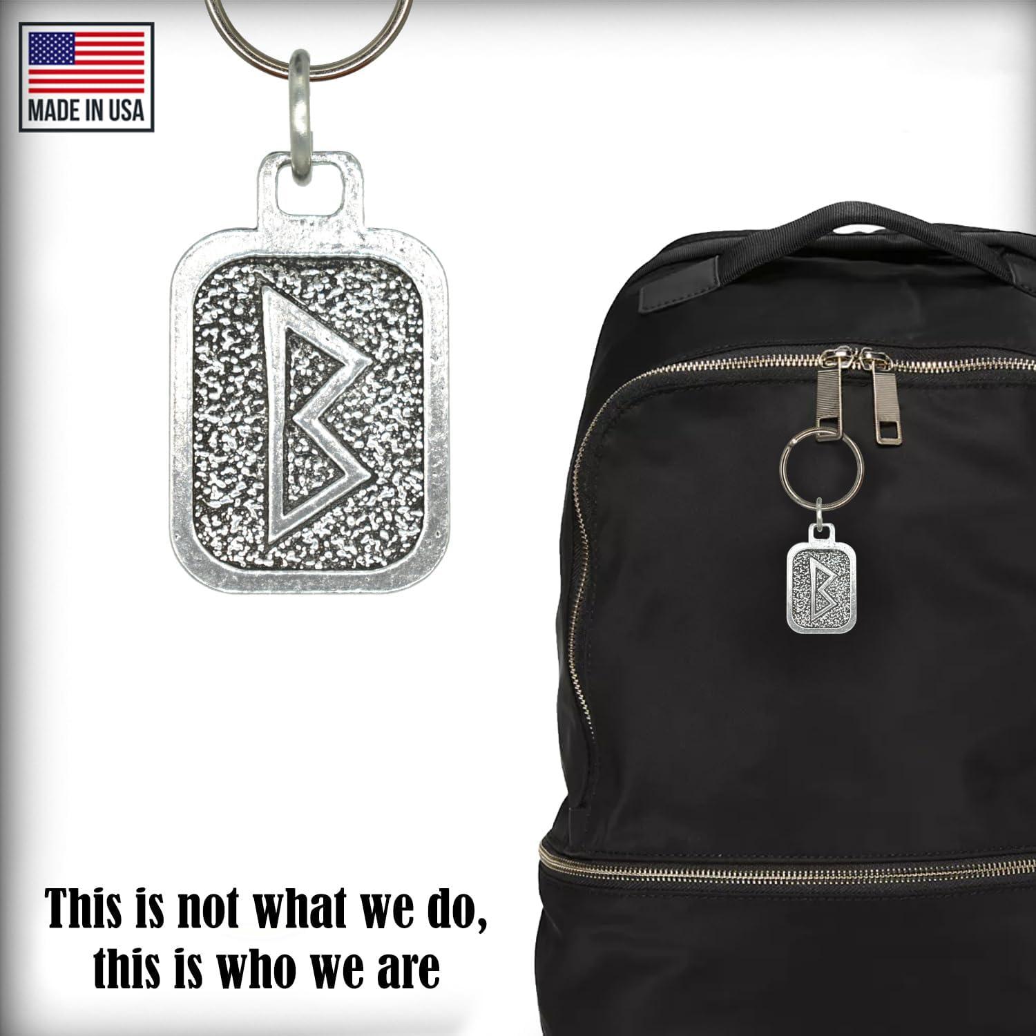 Llavero Runa Berkano Creative Pewter 3.81 cm Hecho en EE. UU.