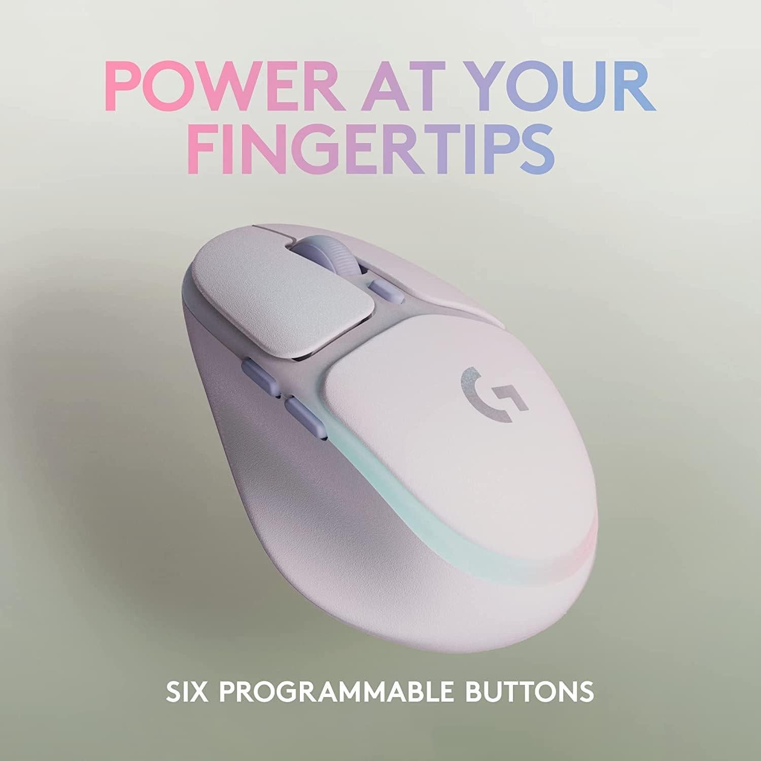 Ratón Inalámbrico Logitech G705 RGB Ligero 85g - Niebla Blanca