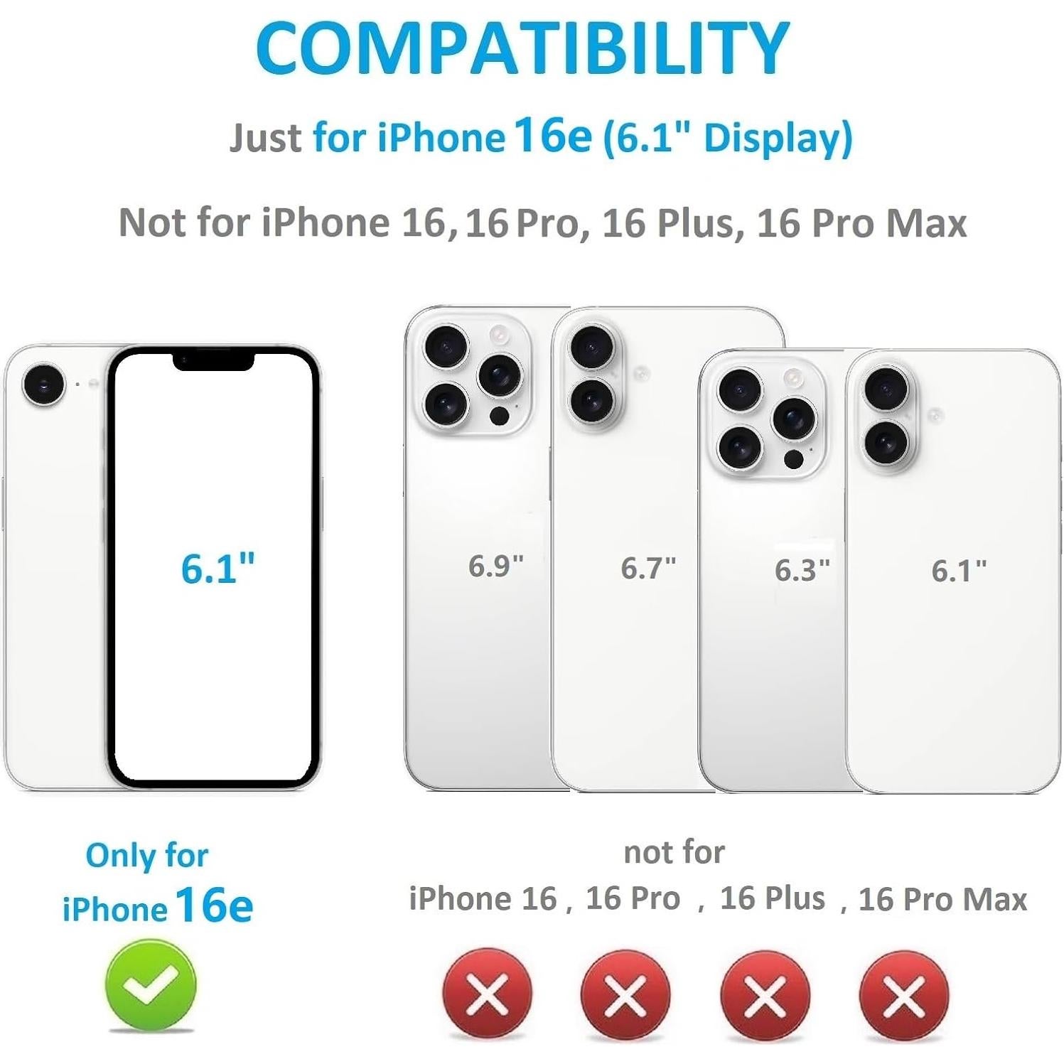 Funda de Cartera ONETOP para iPhone 16e - Cuero PU Marrón