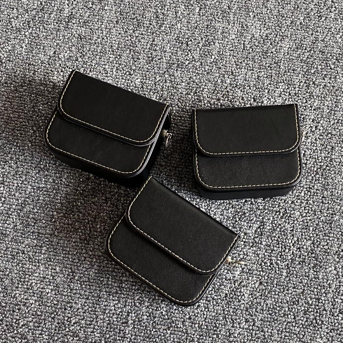 Estuche para Auriculares Intrauditivos JaHui - Cuero PU Negro