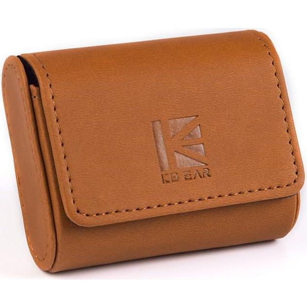 Funda de Auriculares KBEAR de Cuero Portátil 8.5x6.6cm