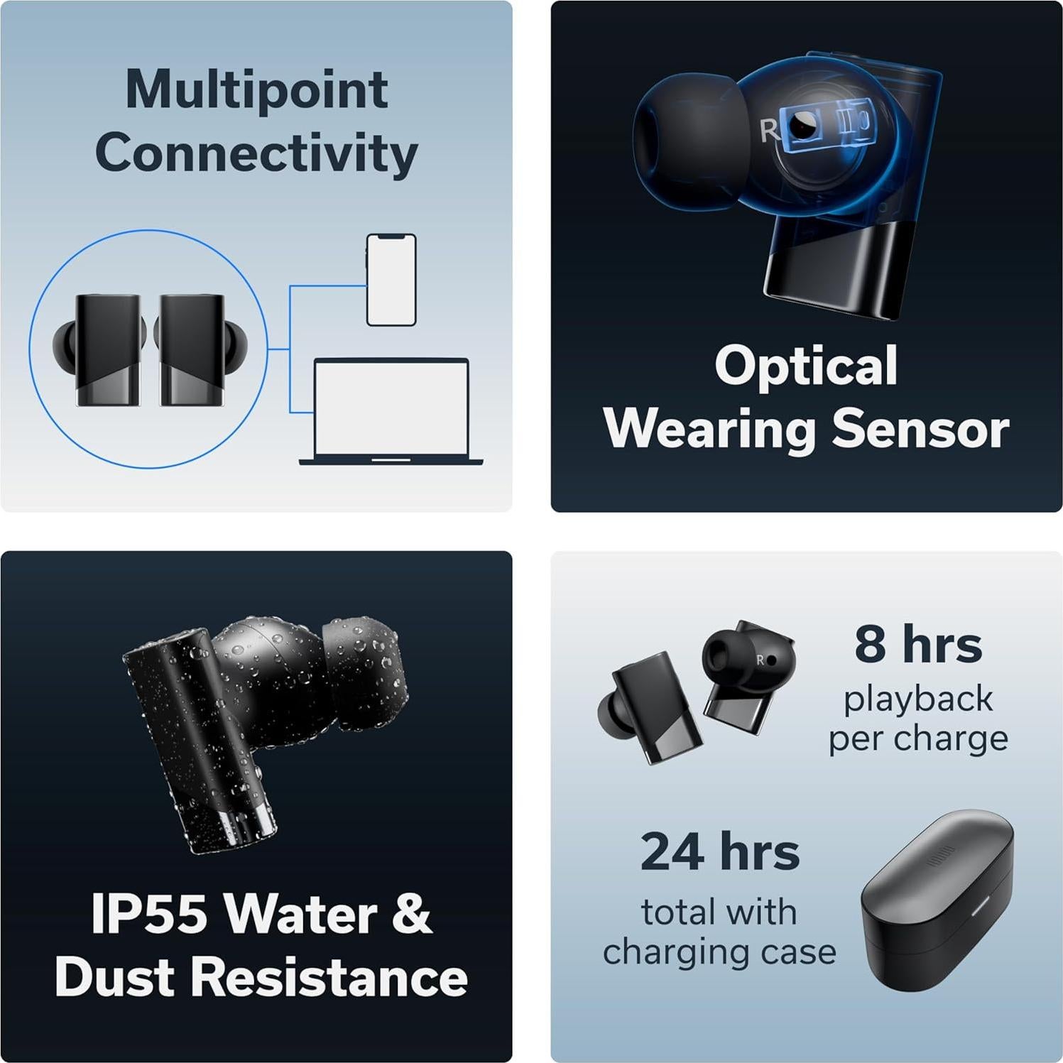 Auriculares Inalámbricos Status Pro X, ANC -52dB, 6 Micrófonos