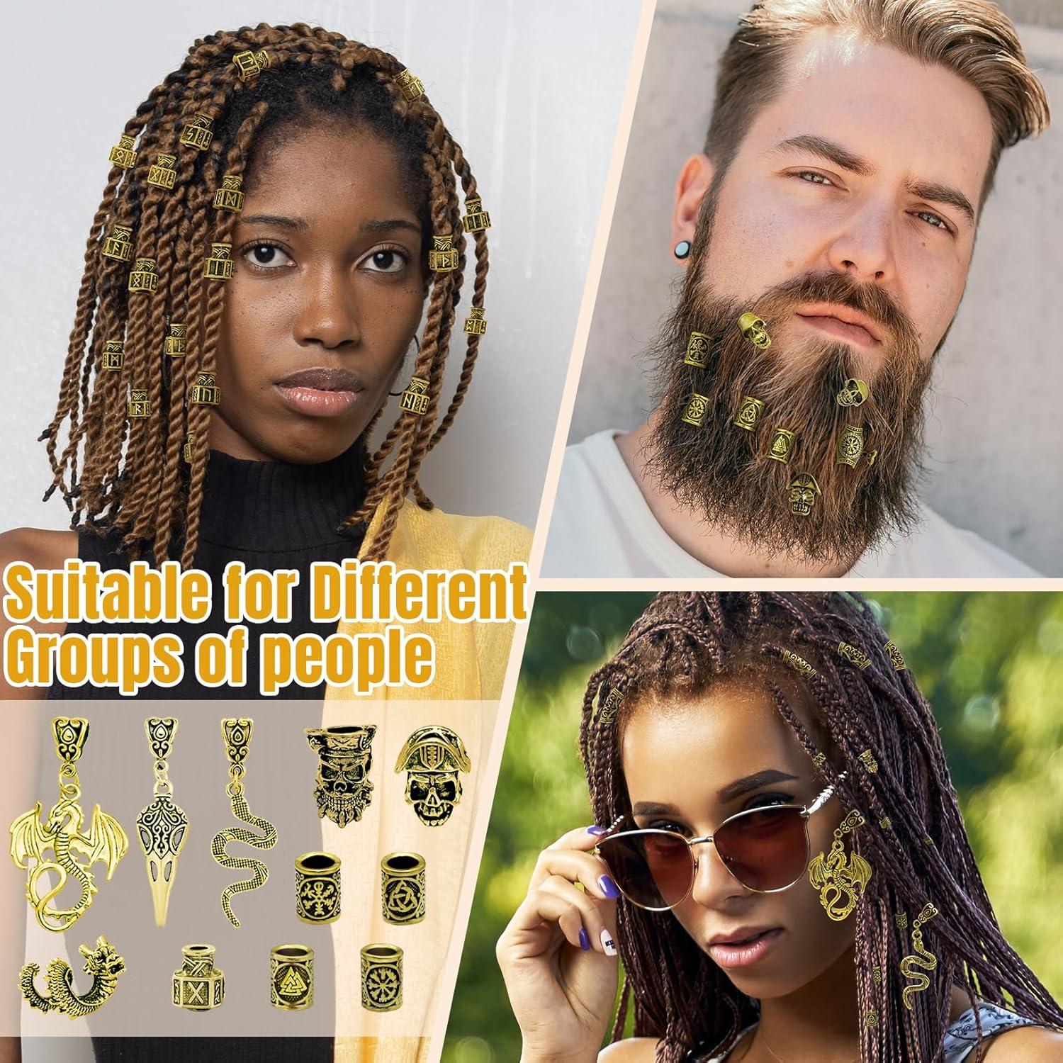 Conjunto de Cuentas para Cabello Vikingas Fscwlmon 242 Piezas