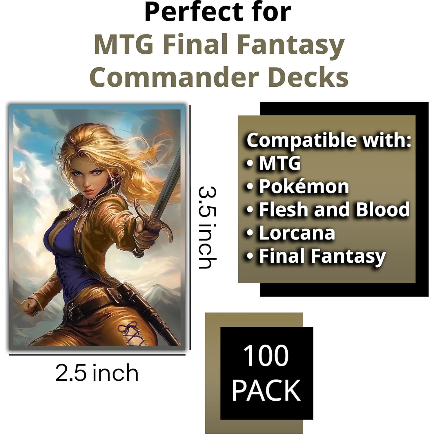 Mangas de Juego de Cartas Anime Caballero Rúnico 100 Unidades