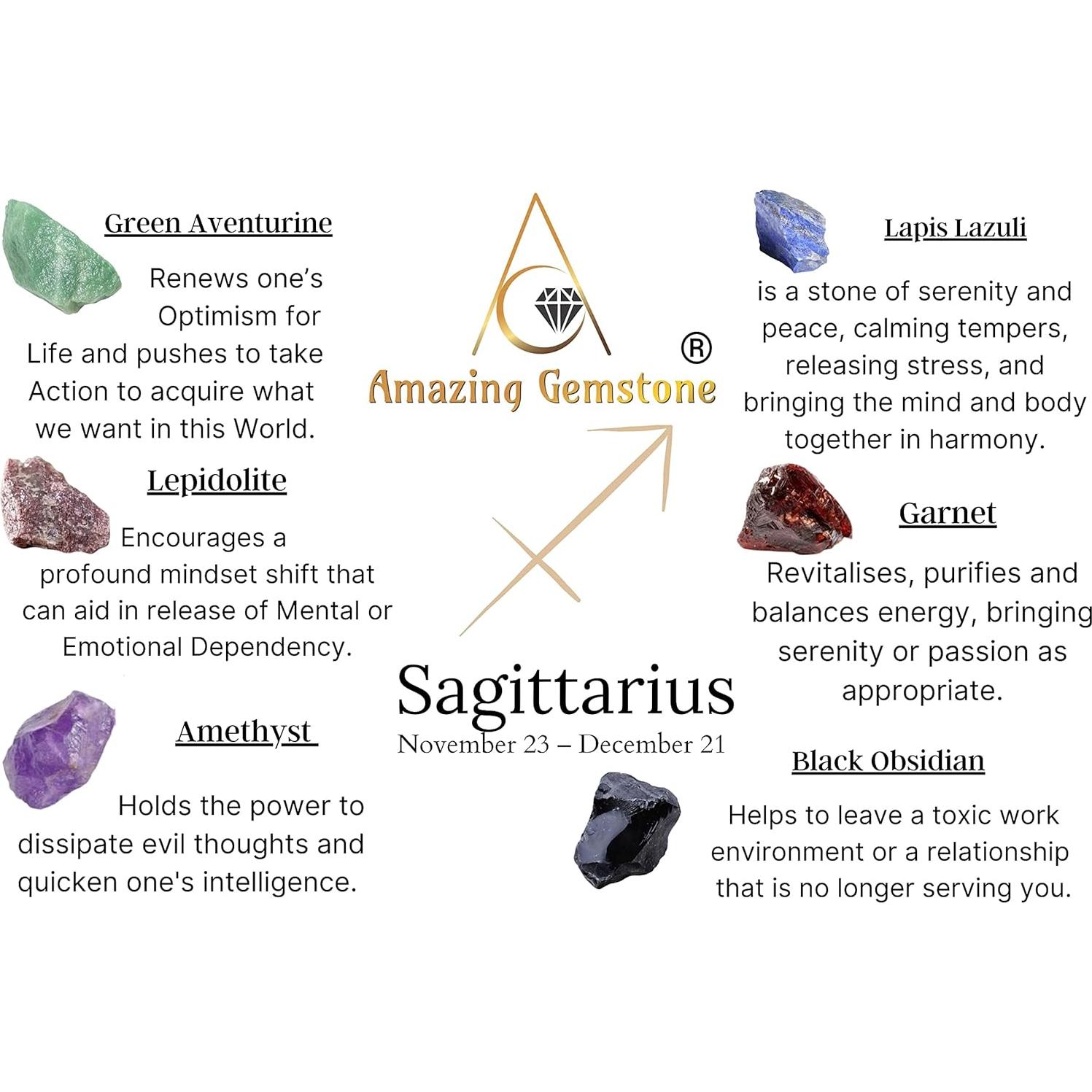 Kit de Cristales Zodiacales Sagitario - Piedras Sanadoras