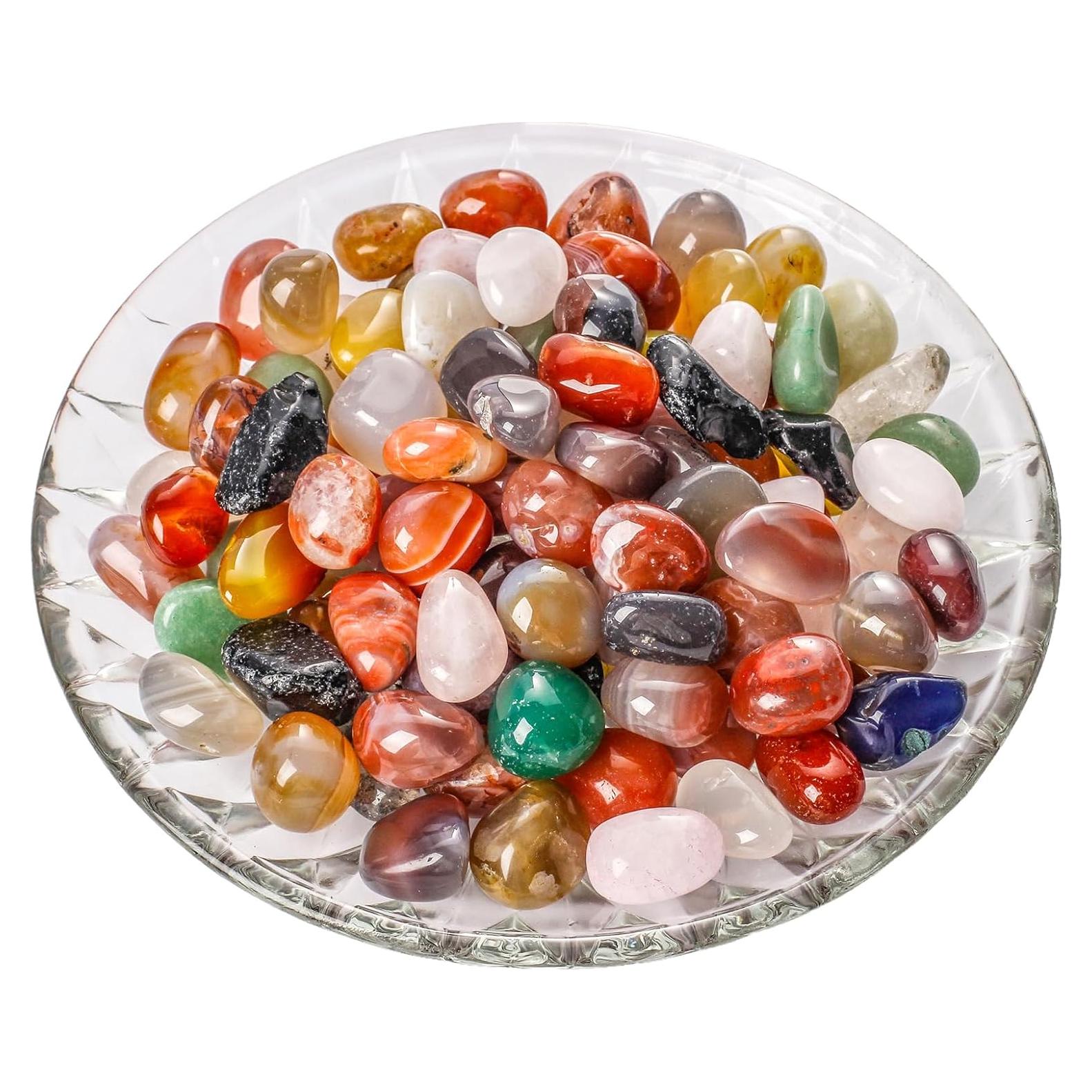 Juego de 72 Cristales Naturales de Ágata para Meditación y Reiki