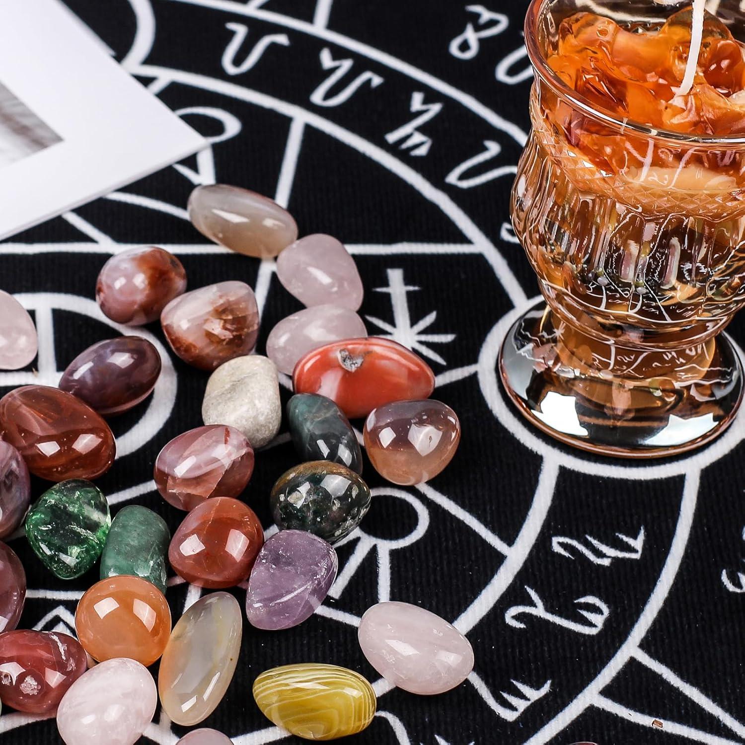 Juego de 72 Cristales Naturales de Ágata para Meditación y Reiki