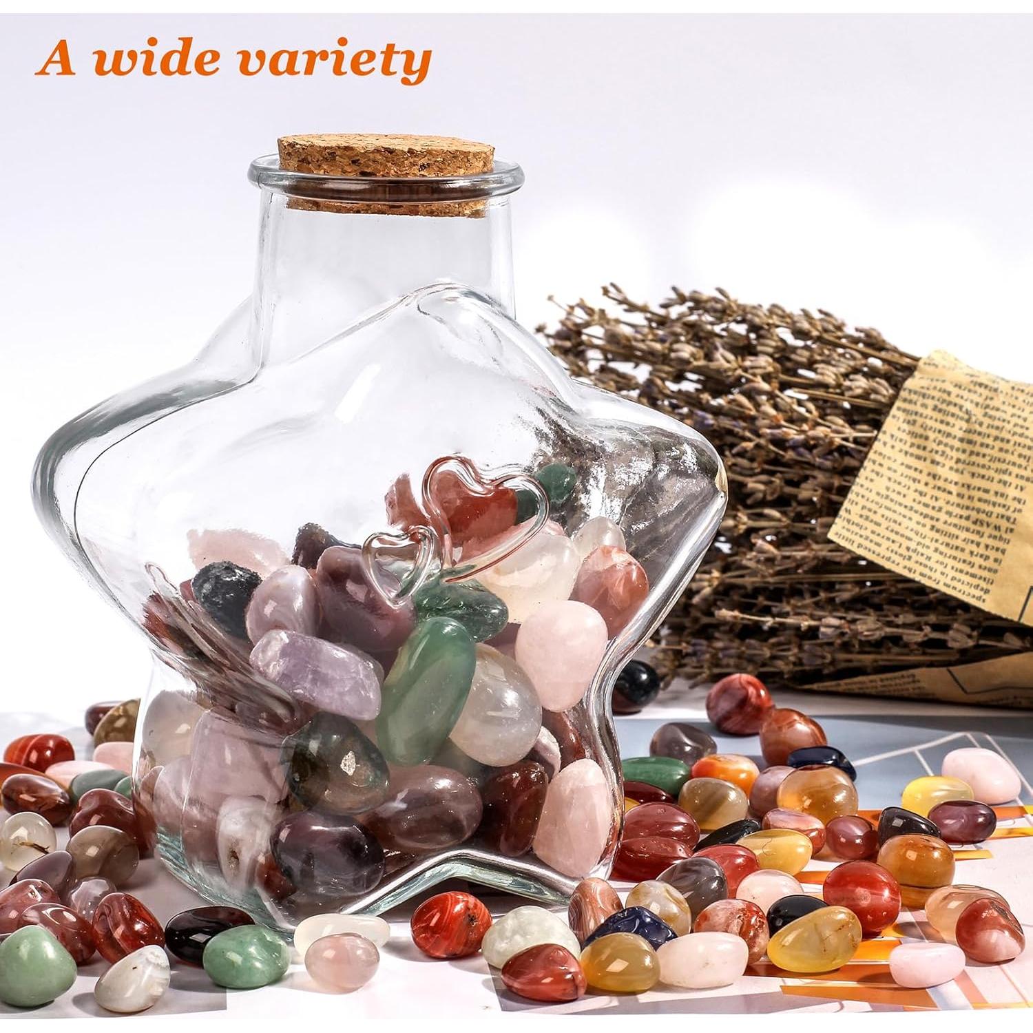 Juego de 72 Cristales Naturales de Ágata para Meditación y Reiki