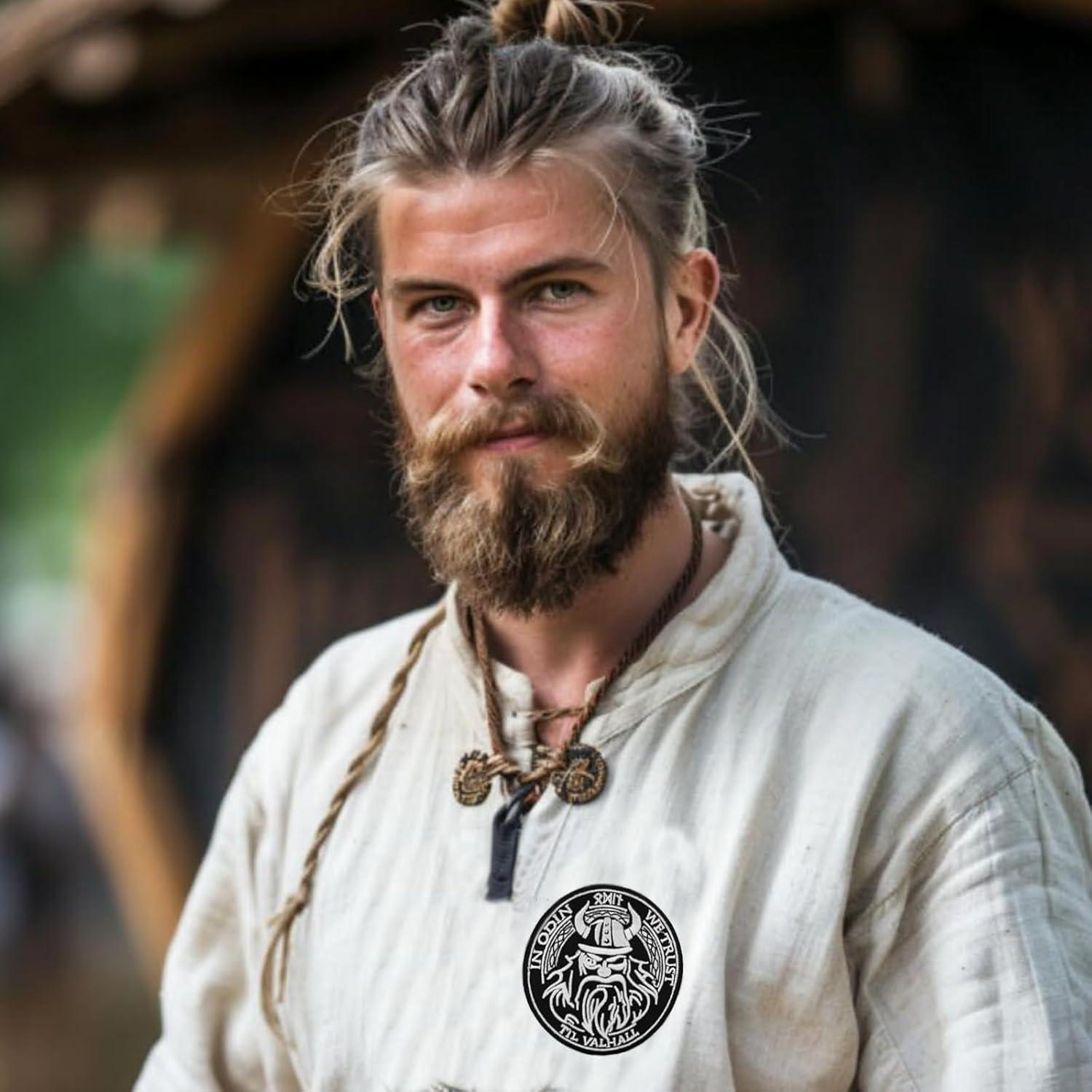 Conjunto de 5 Parches Bordados Vegvisir Vikingo para Planchar