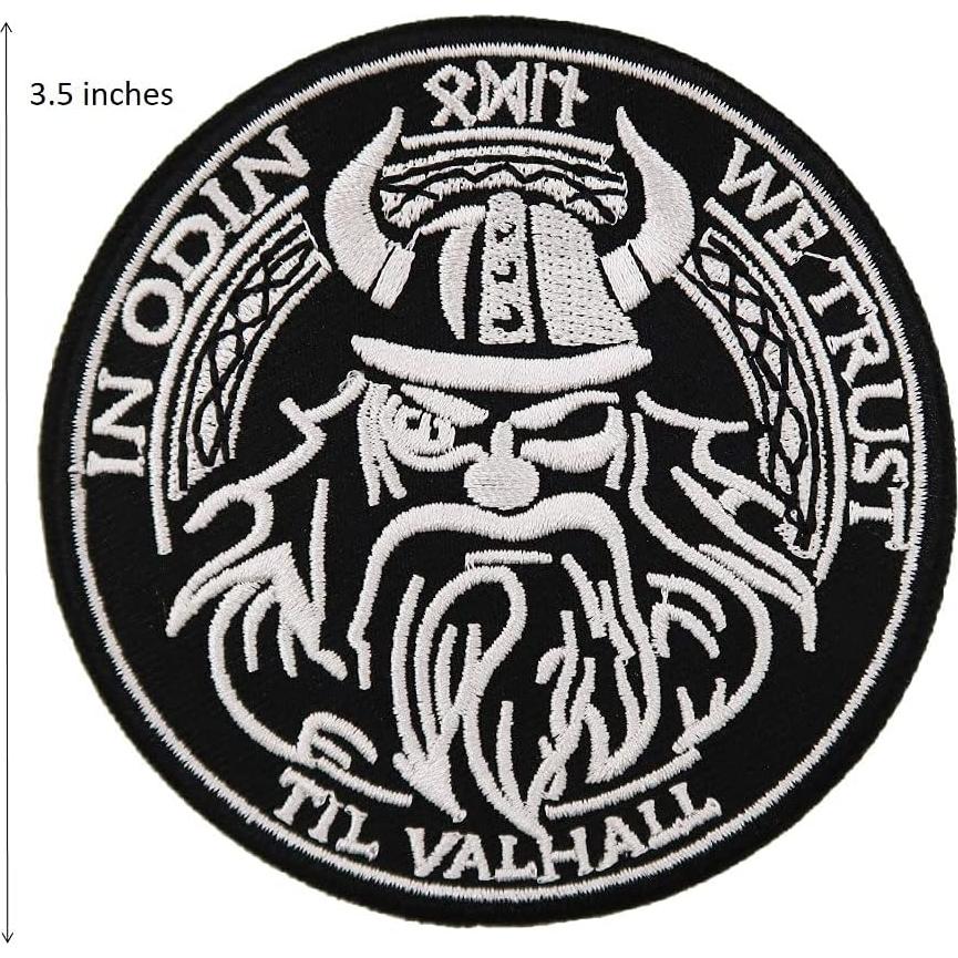 Conjunto de 5 Parches Bordados Vegvisir Vikingo para Planchar