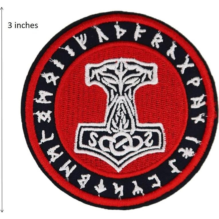 Conjunto de 5 Parches Bordados Vegvisir Vikingo para Planchar