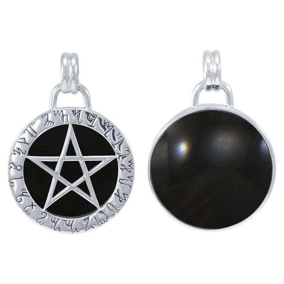 Colgante Invertido Pentáculo Rúnico Plata Esterlina 925