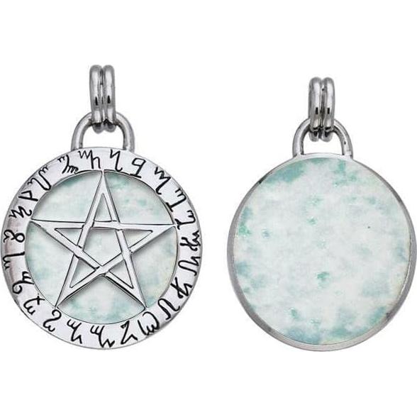 Colgante Invertido Pentáculo Rúnico Plata Esterlina 925