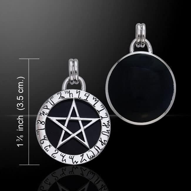 Colgante Invertido Pentáculo Rúnico Plata Esterlina 925