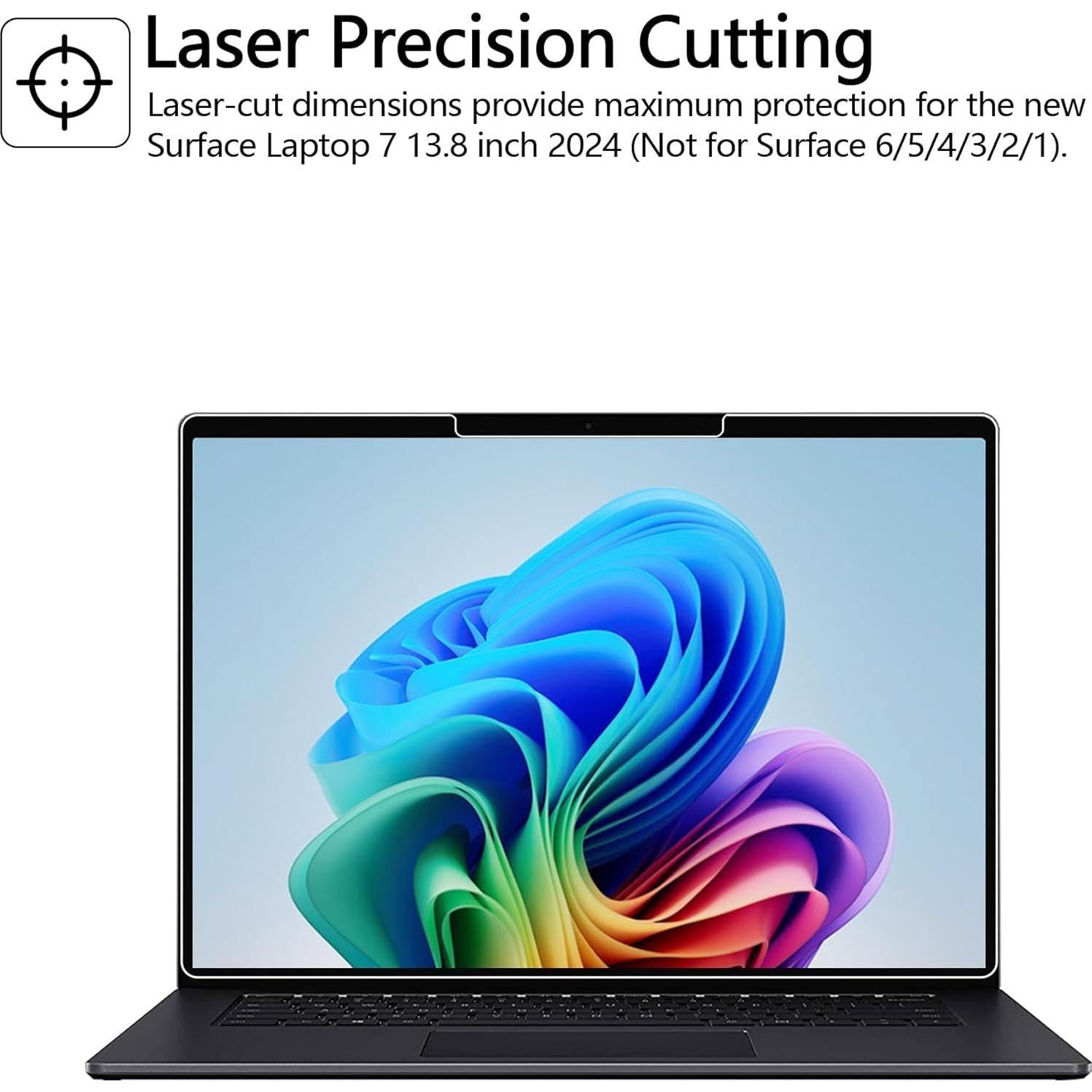 Protector de Pantalla Megoo para Surface Laptop 7 13.8" Vidrio Templado