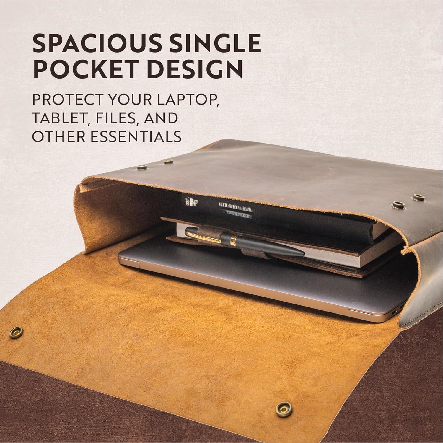 Portafolio de Cuero MILITARIA STUFFS A5 para Laptop 15.6"