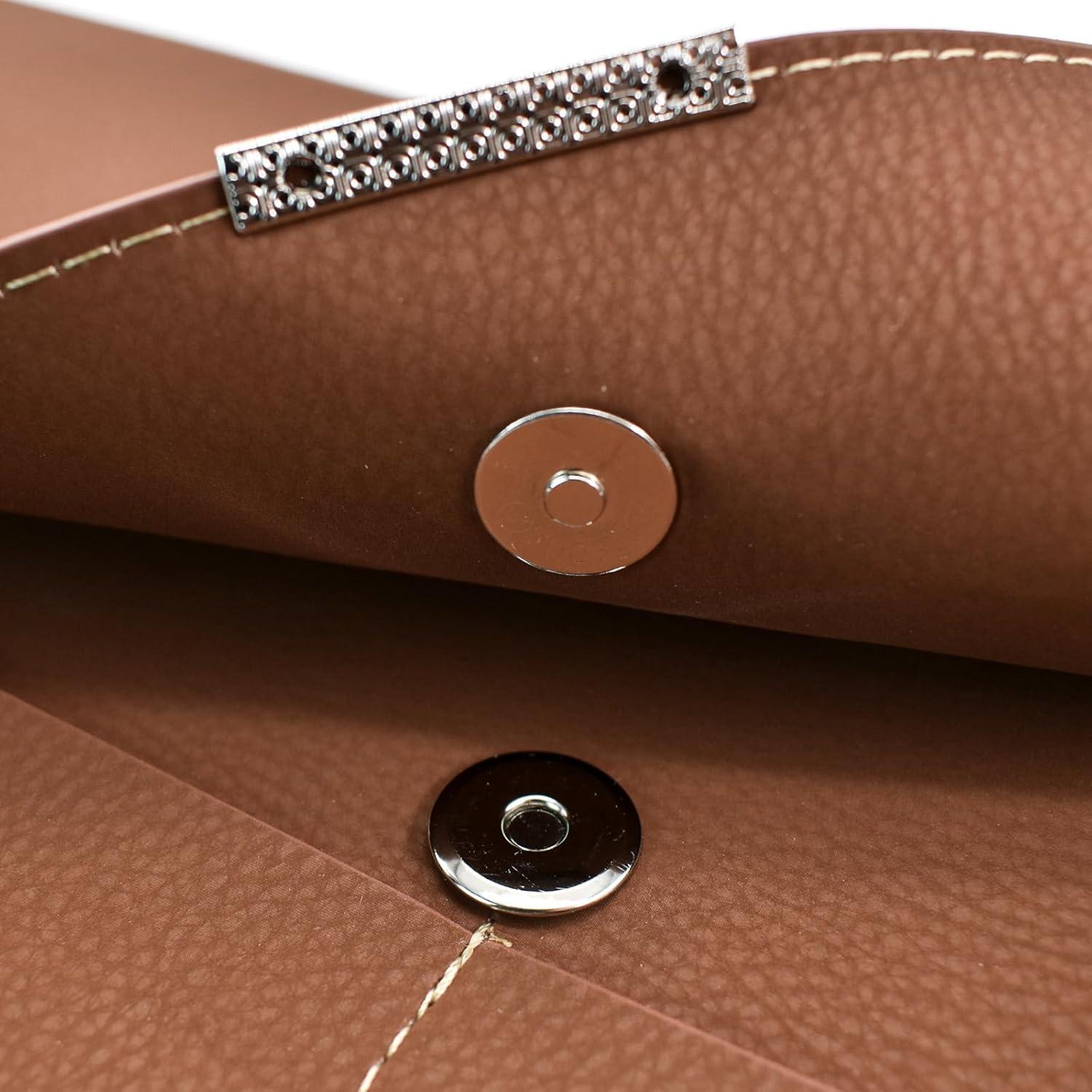 Carpeta de Documentos VANRA de Cuero Impermeable A4 Marrón