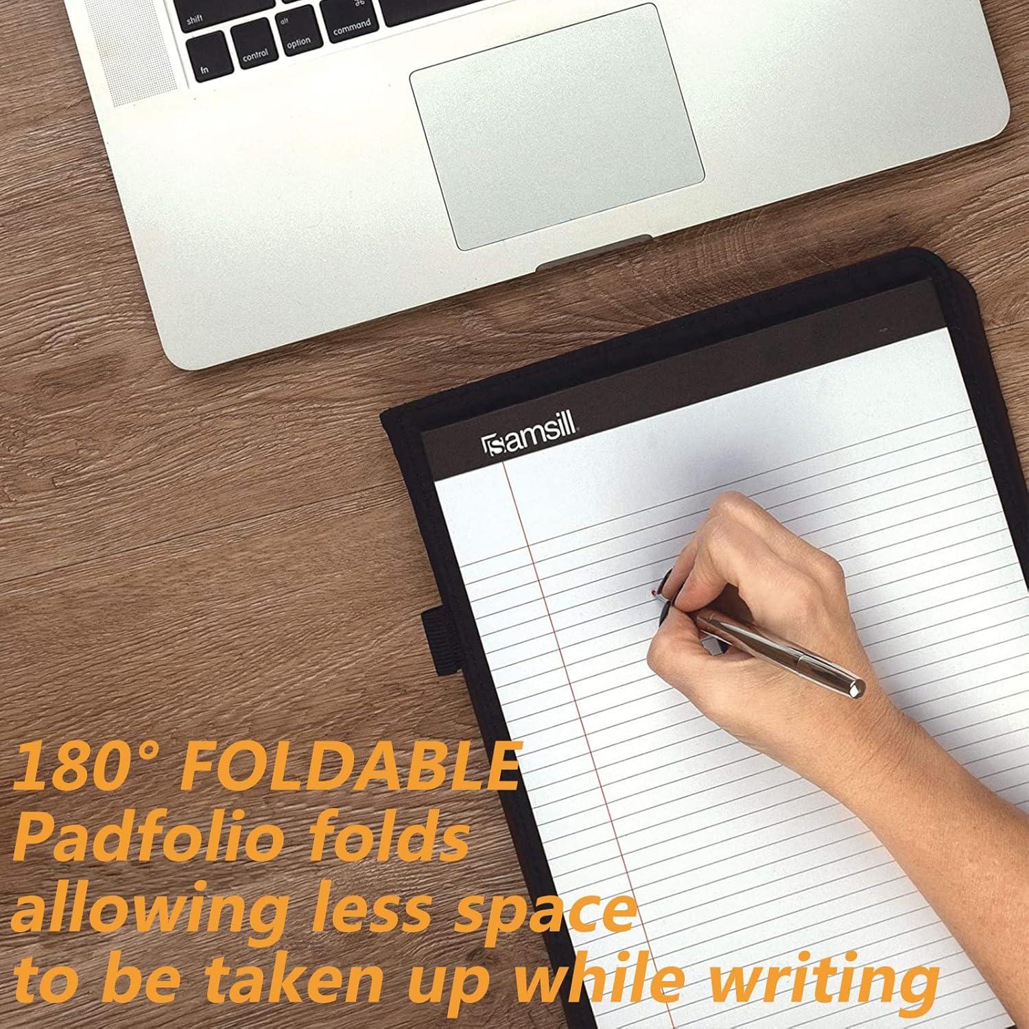 Carpeta de Cuero Sintético Genérico A4 Negra Organizador