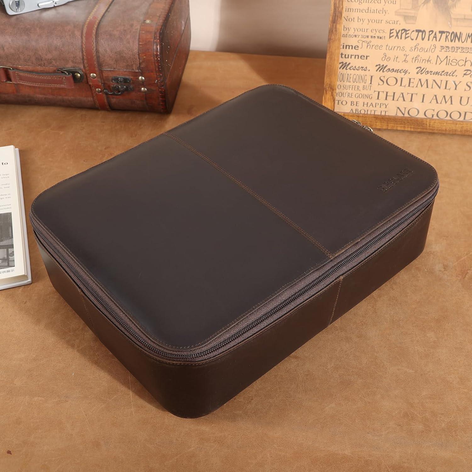 Bolsa Organizadora de Documentos de Cuero Polare 36.8x27.9 cm