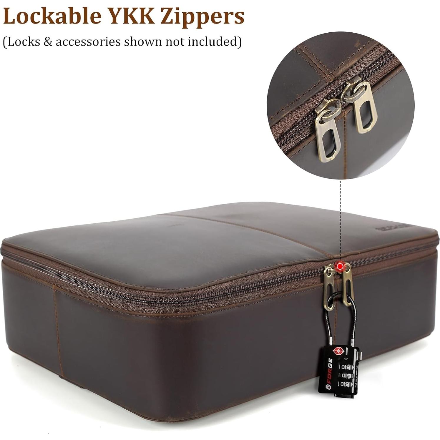 Bolsa Organizadora de Documentos de Cuero Polare 36.8x27.9 cm