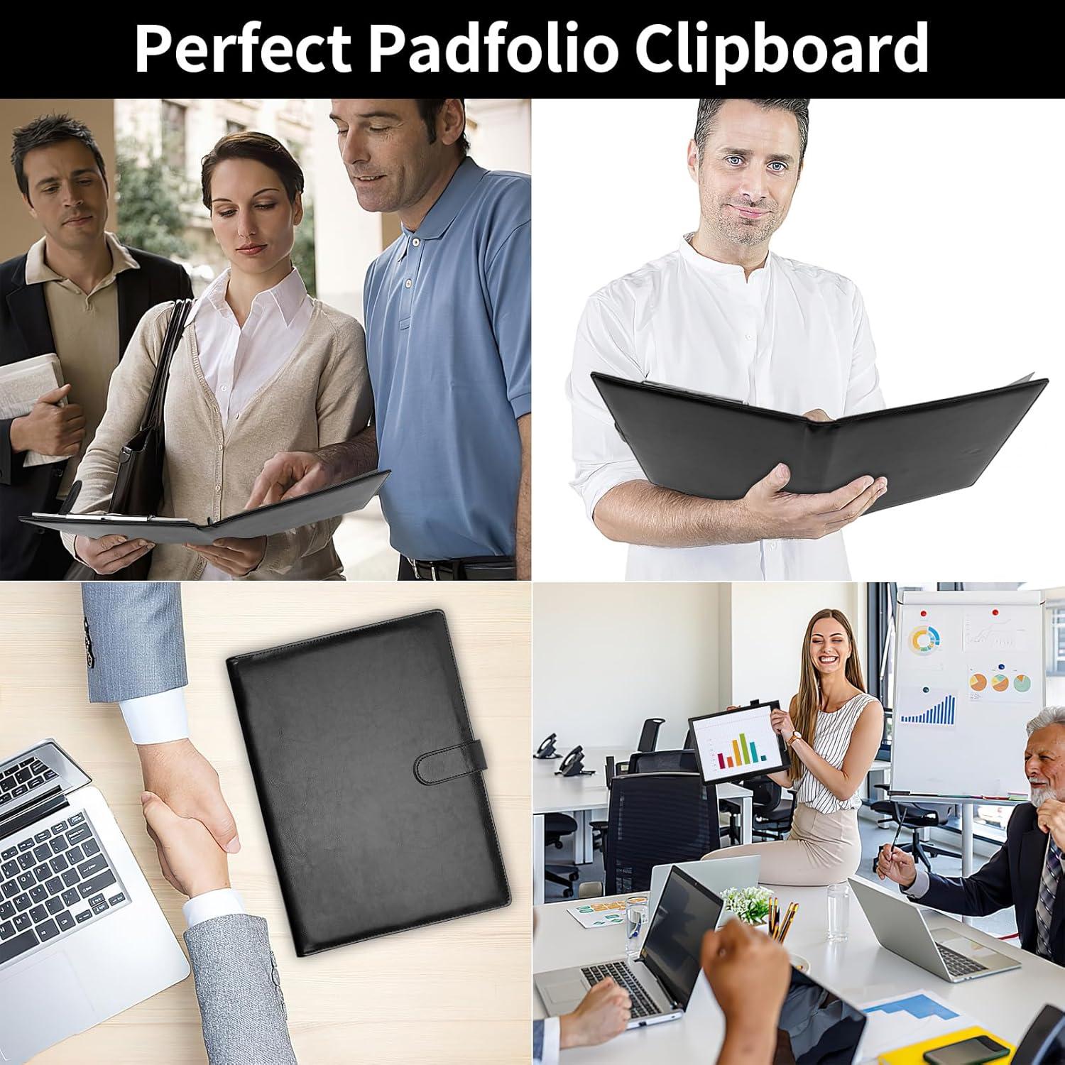 Portafolio Profesional MOWPOG Negro con Clipboard A4