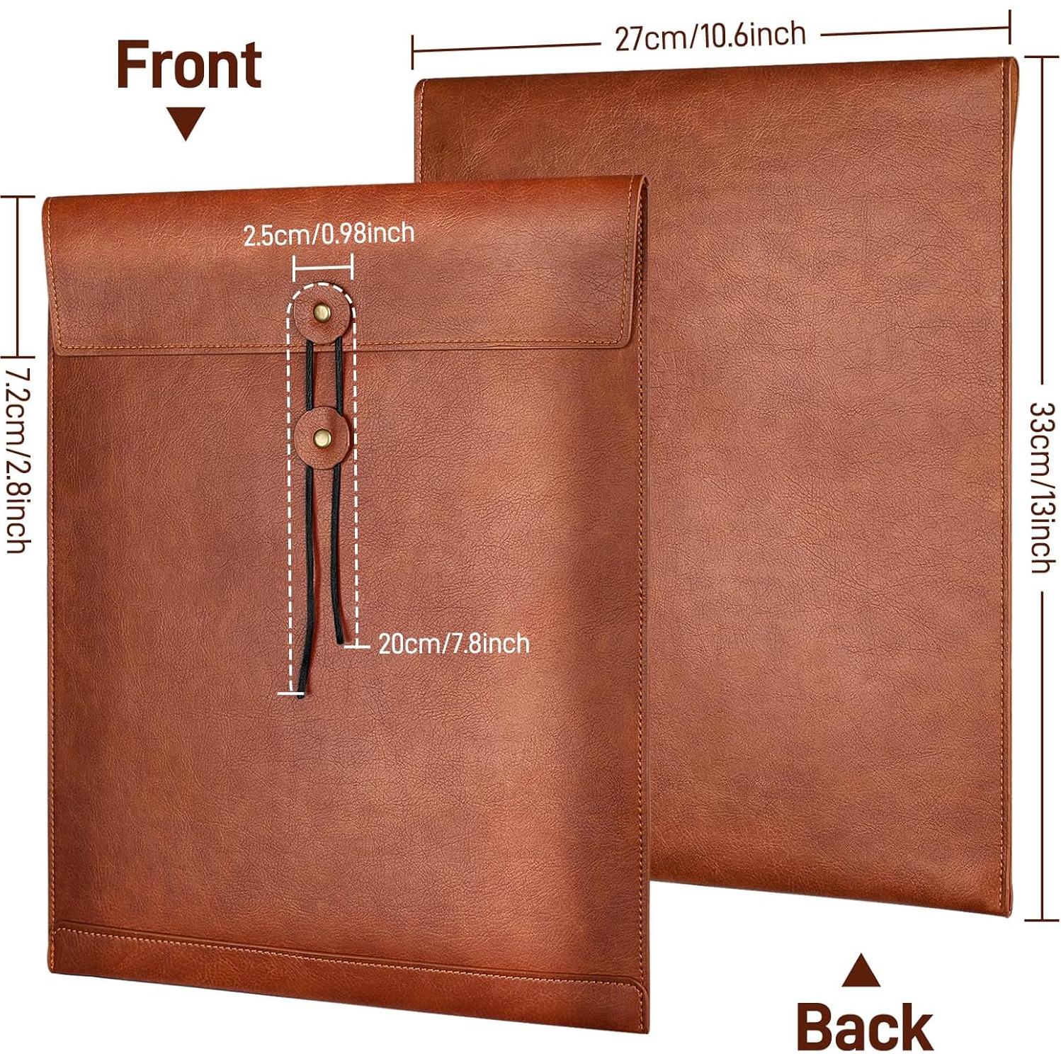 Carpeta de archivo de PU marrón QiXin para documentos A4