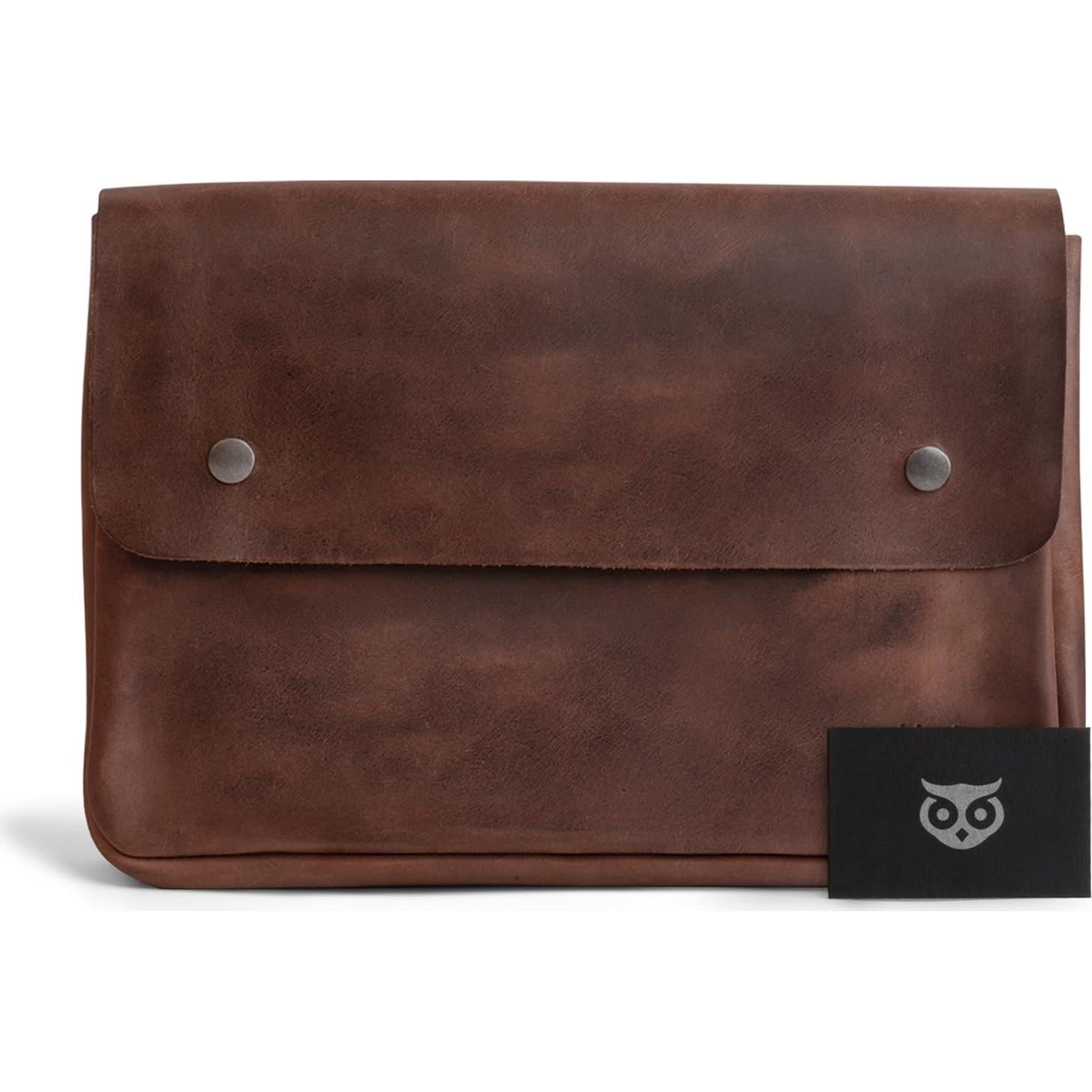 Carpeta A5 Hide & Drink de Cuero Vintage Marrón Bourbon