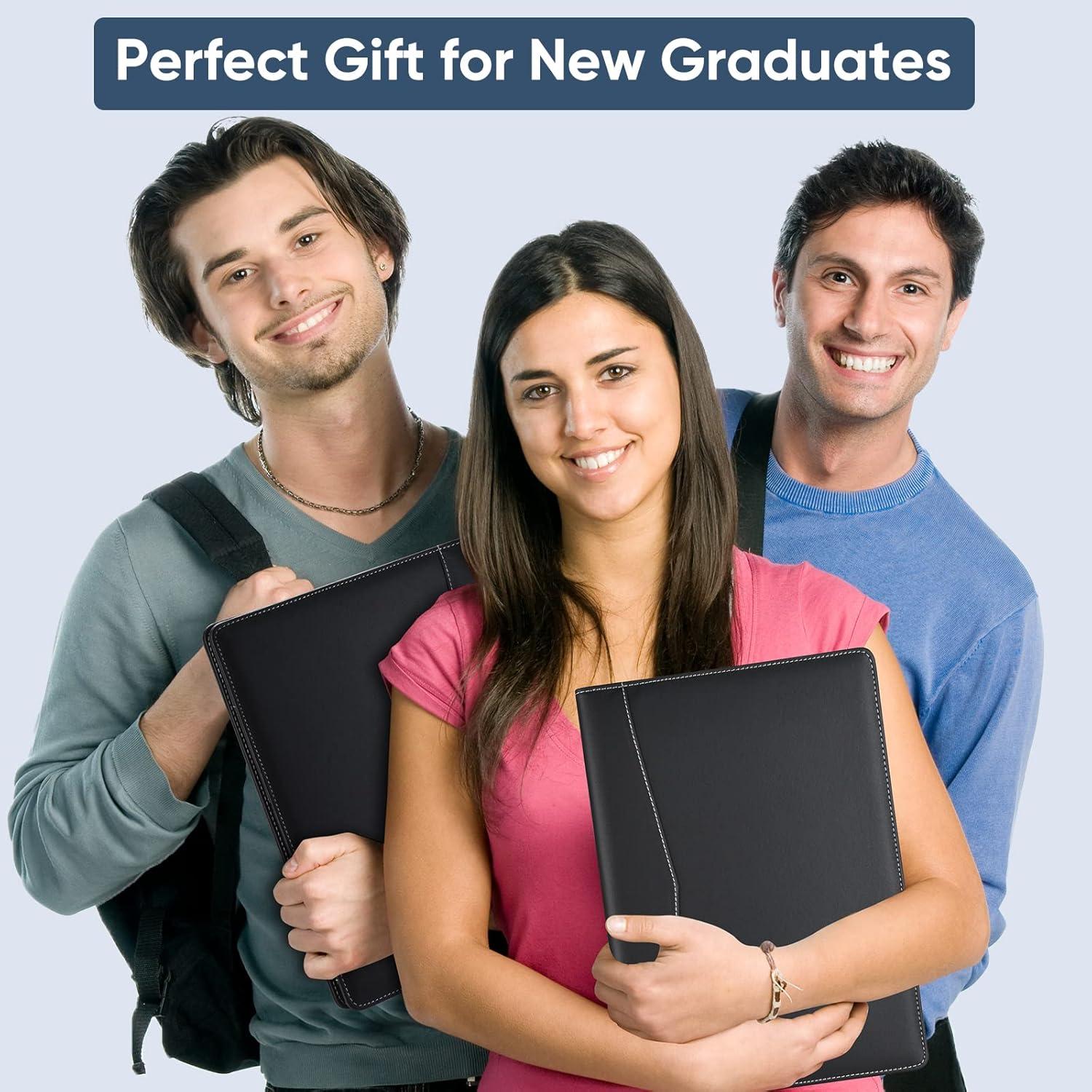 Carpeta Portafolio Pacific Mailer Negra con Bloc de Notas y Soporte