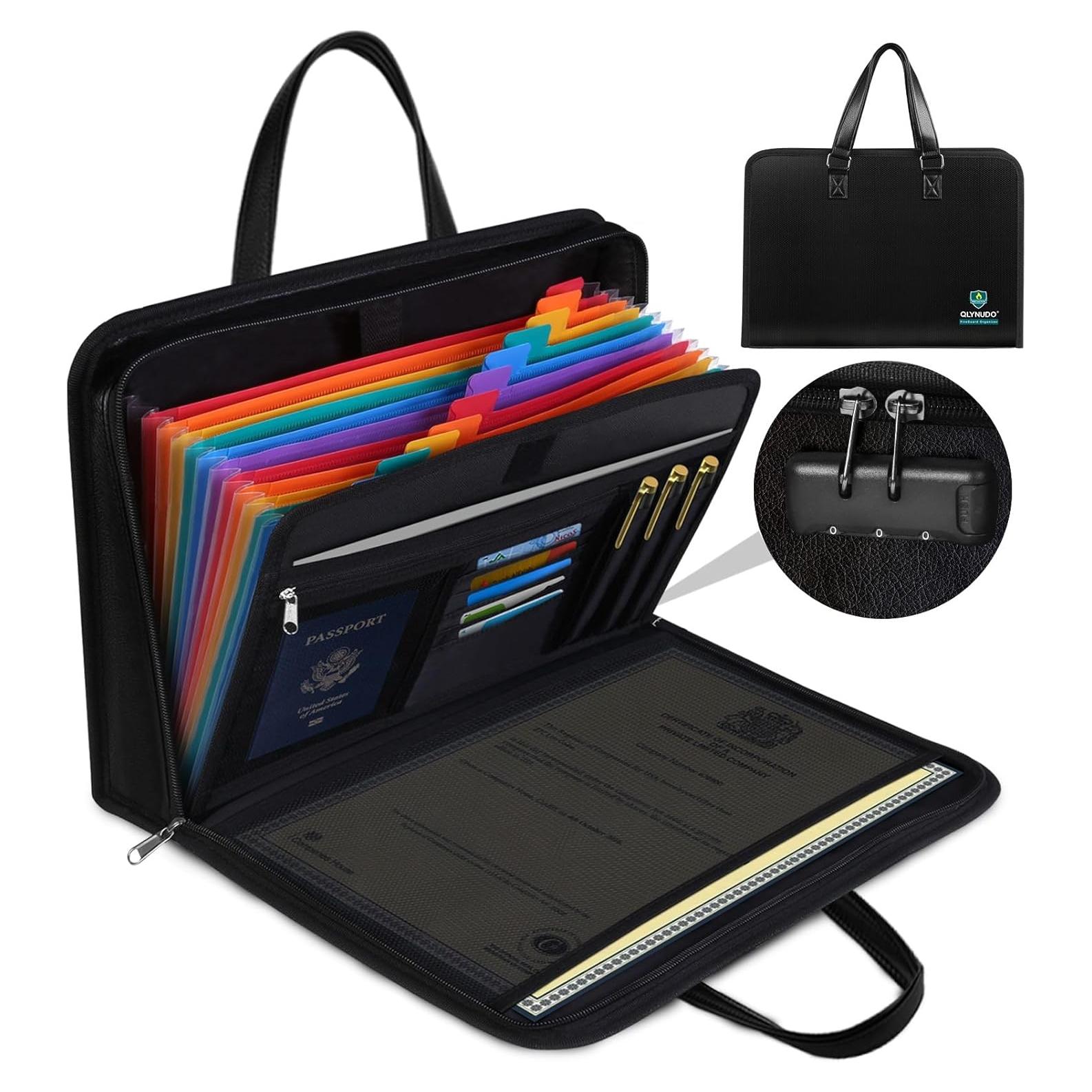 Organizador de Documentos a Prueba de Fuego QLYNUDO A4 13 Bolsillos