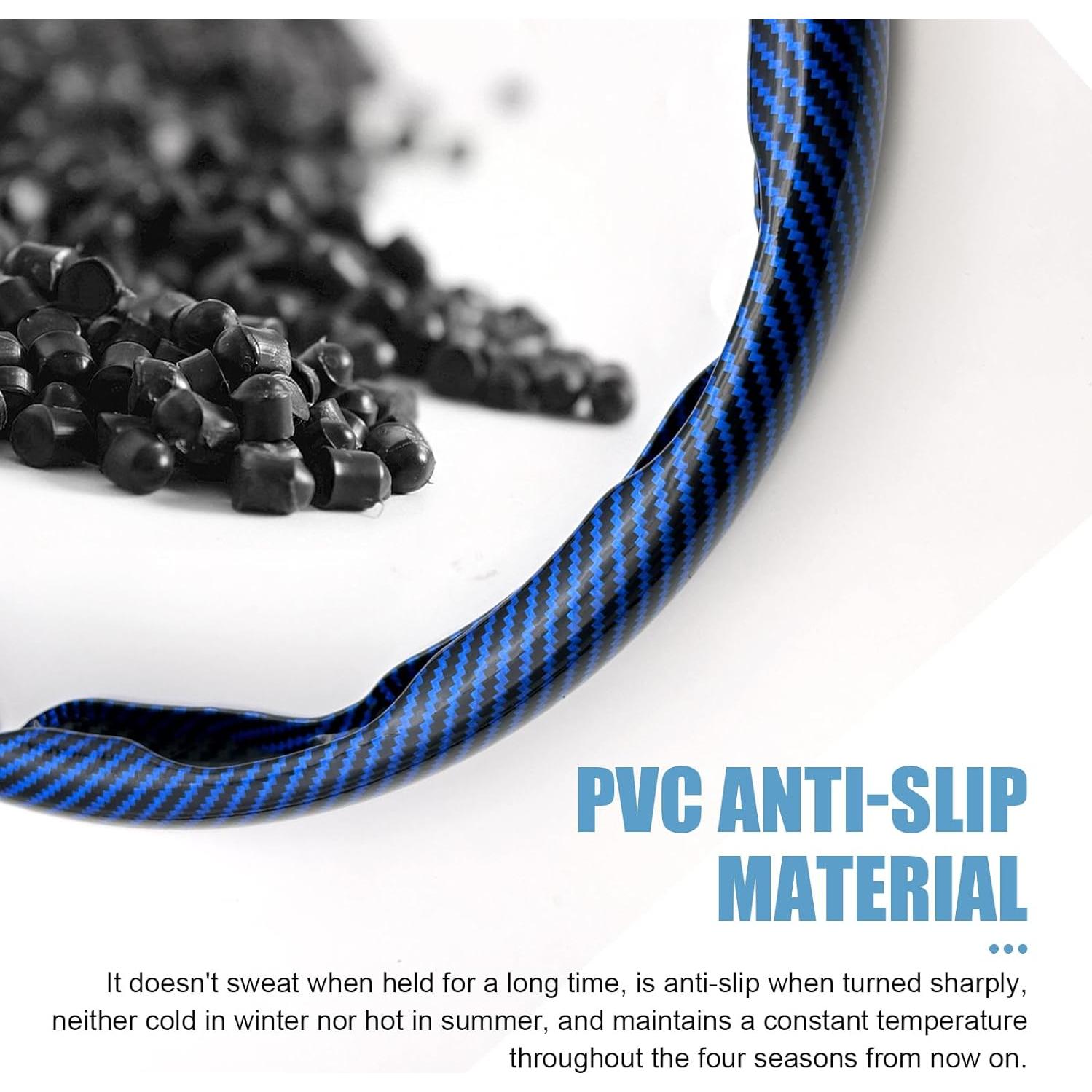 3 Fundas para Volante Qurbuns Antideslizantes Azul