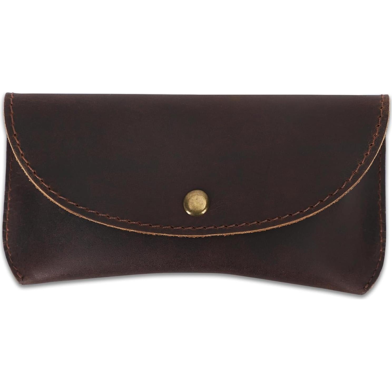 Funda de Gafas de Sol de Cuero Genuino CestAntiQ Marrón