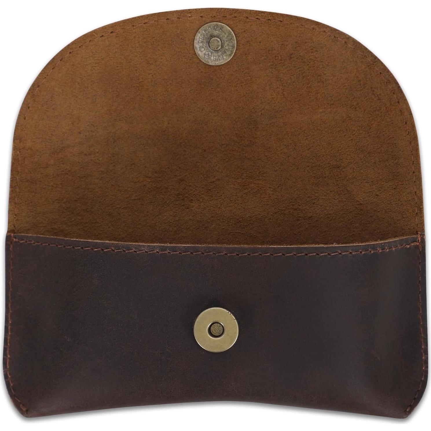 Funda de Gafas de Sol de Cuero Genuino CestAntiQ Marrón