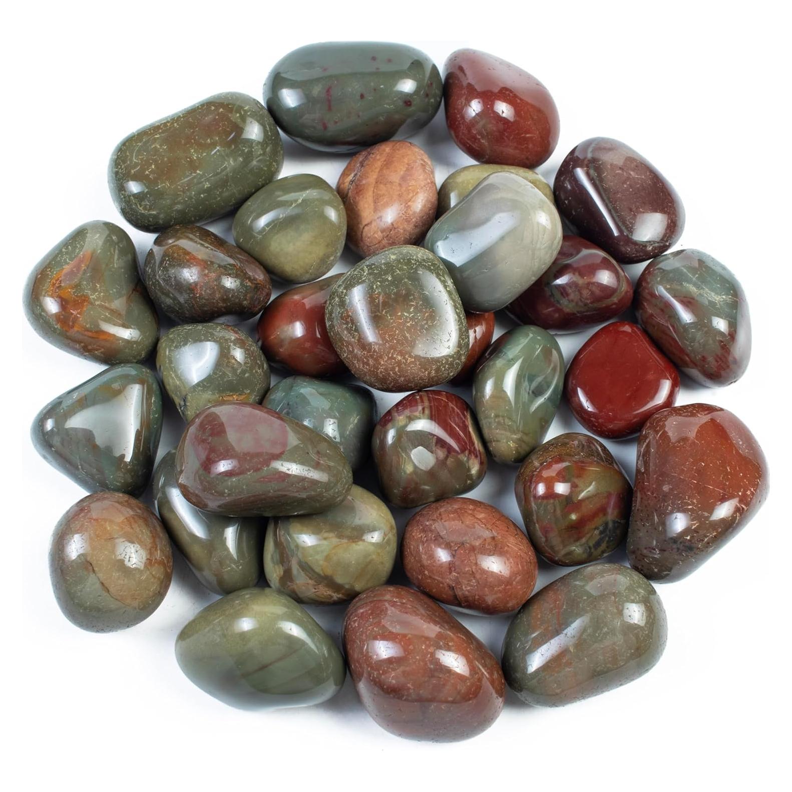 Conjunto de Cristales Pulidos BEZAVO Piedra de Sangre 20-25mm 0.45kg