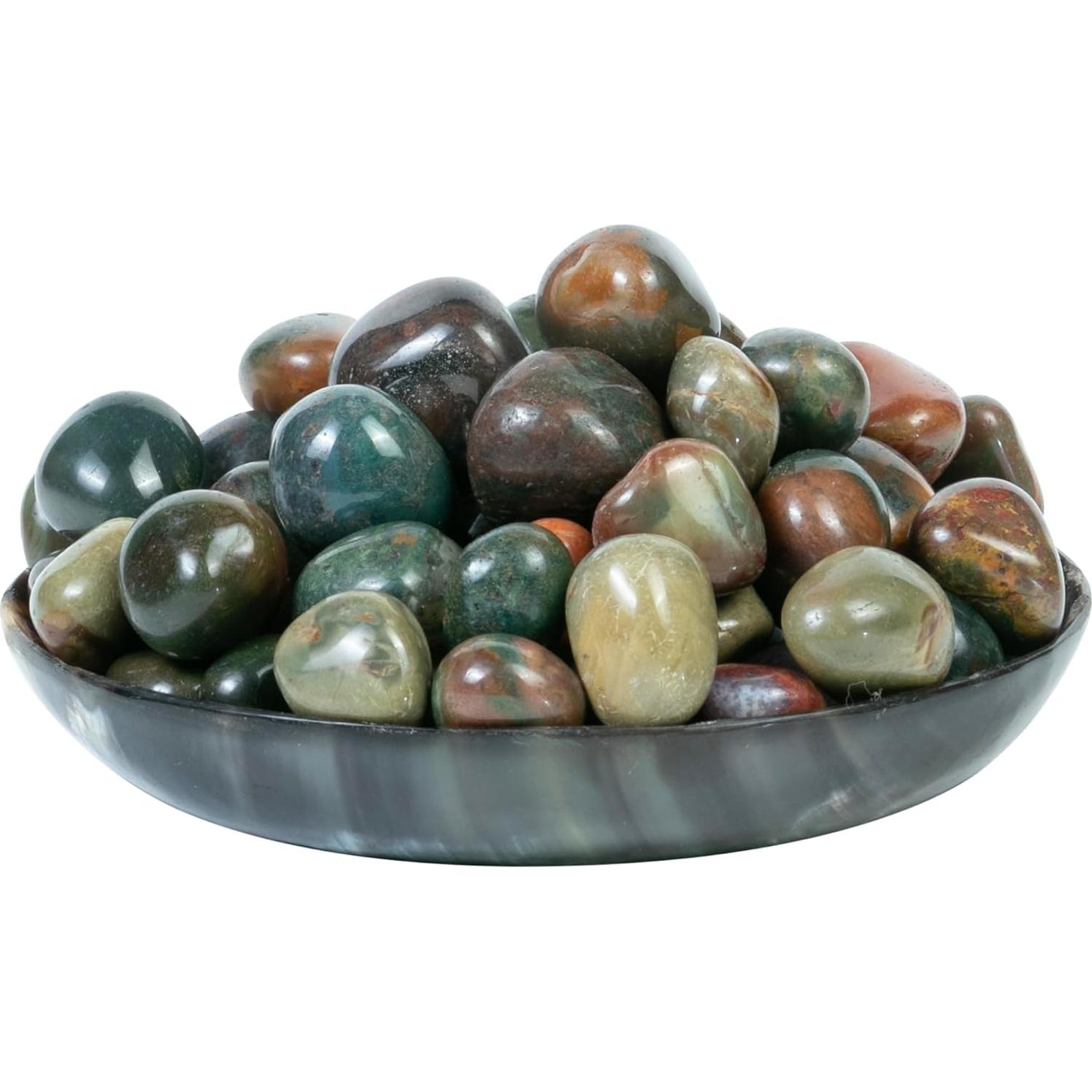 Conjunto de Cristales Pulidos BEZAVO Piedra de Sangre 20-25mm 0.45kg