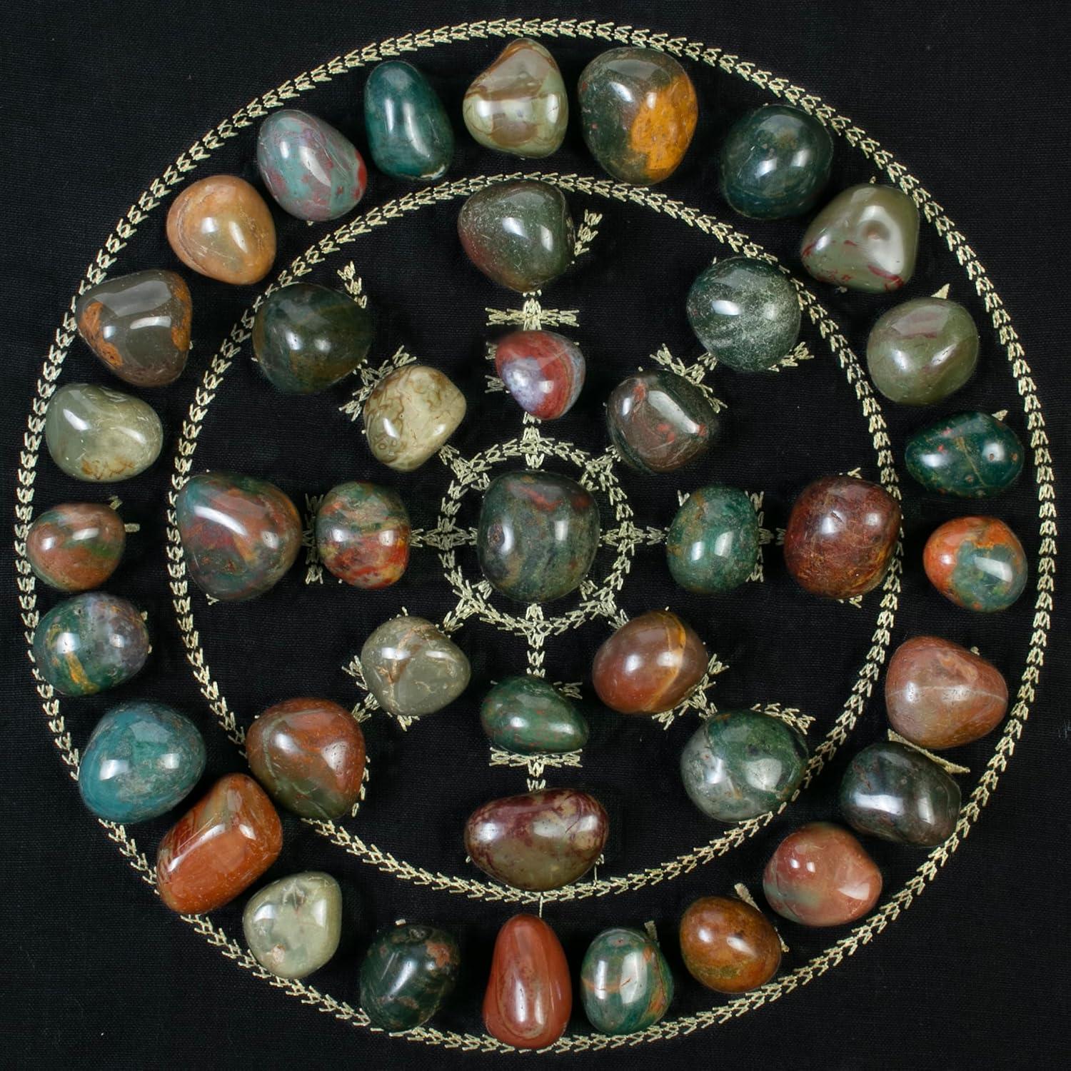 Conjunto de Cristales Pulidos BEZAVO Piedra de Sangre 20-25mm 0.45kg